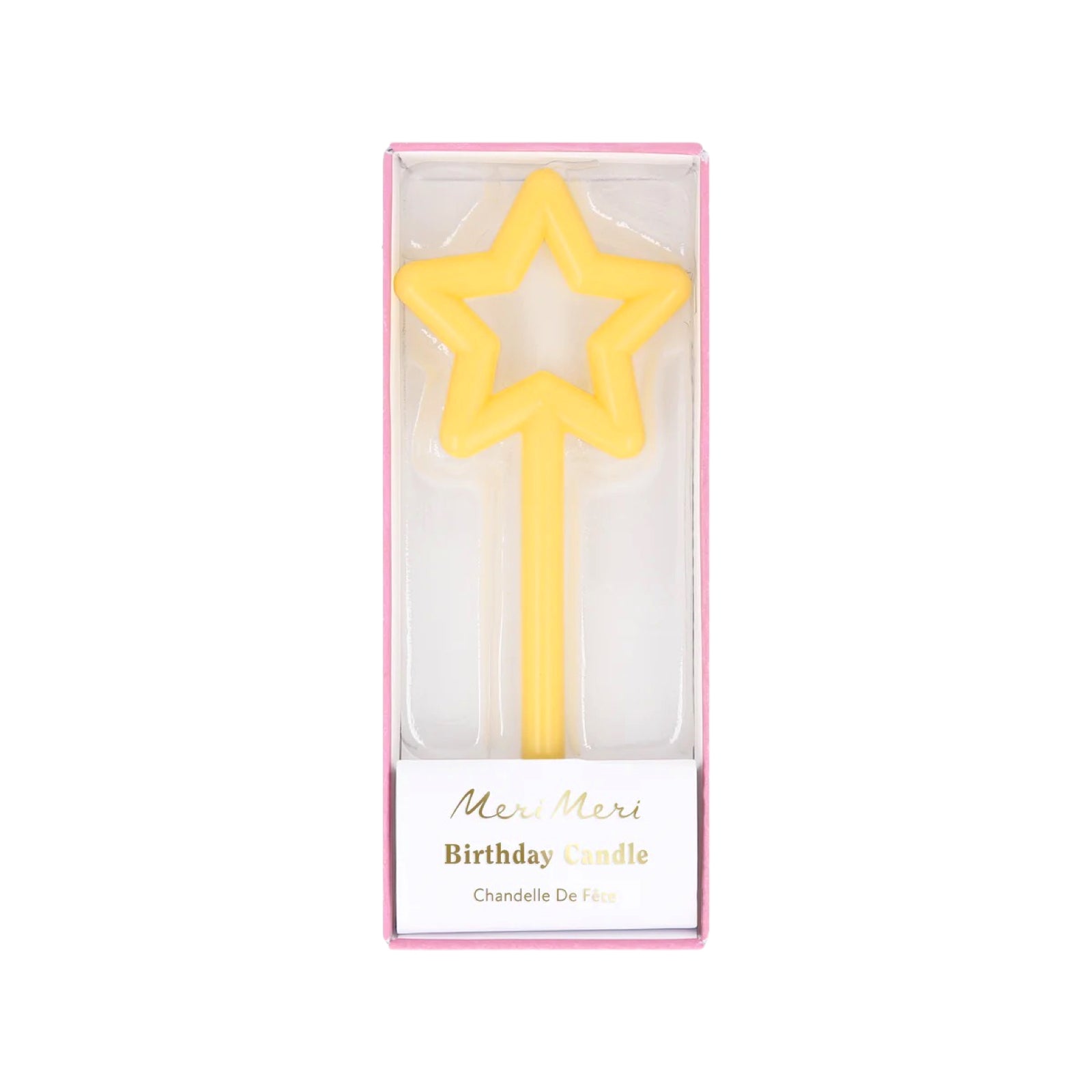 Meri Meri Party Yellow Star Candle - bubblegum market