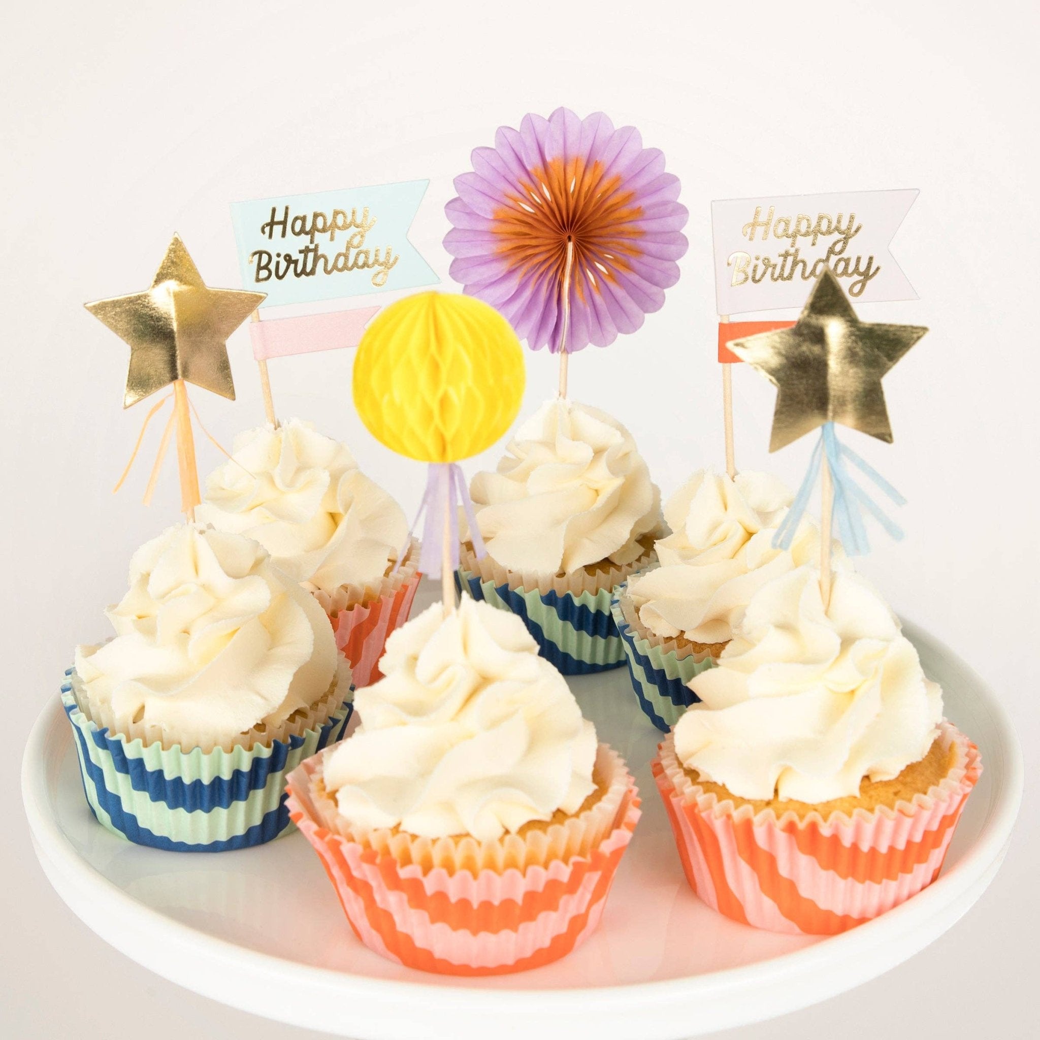 Meri Meri Stripe Party Cupcake Kit - bubblegum market