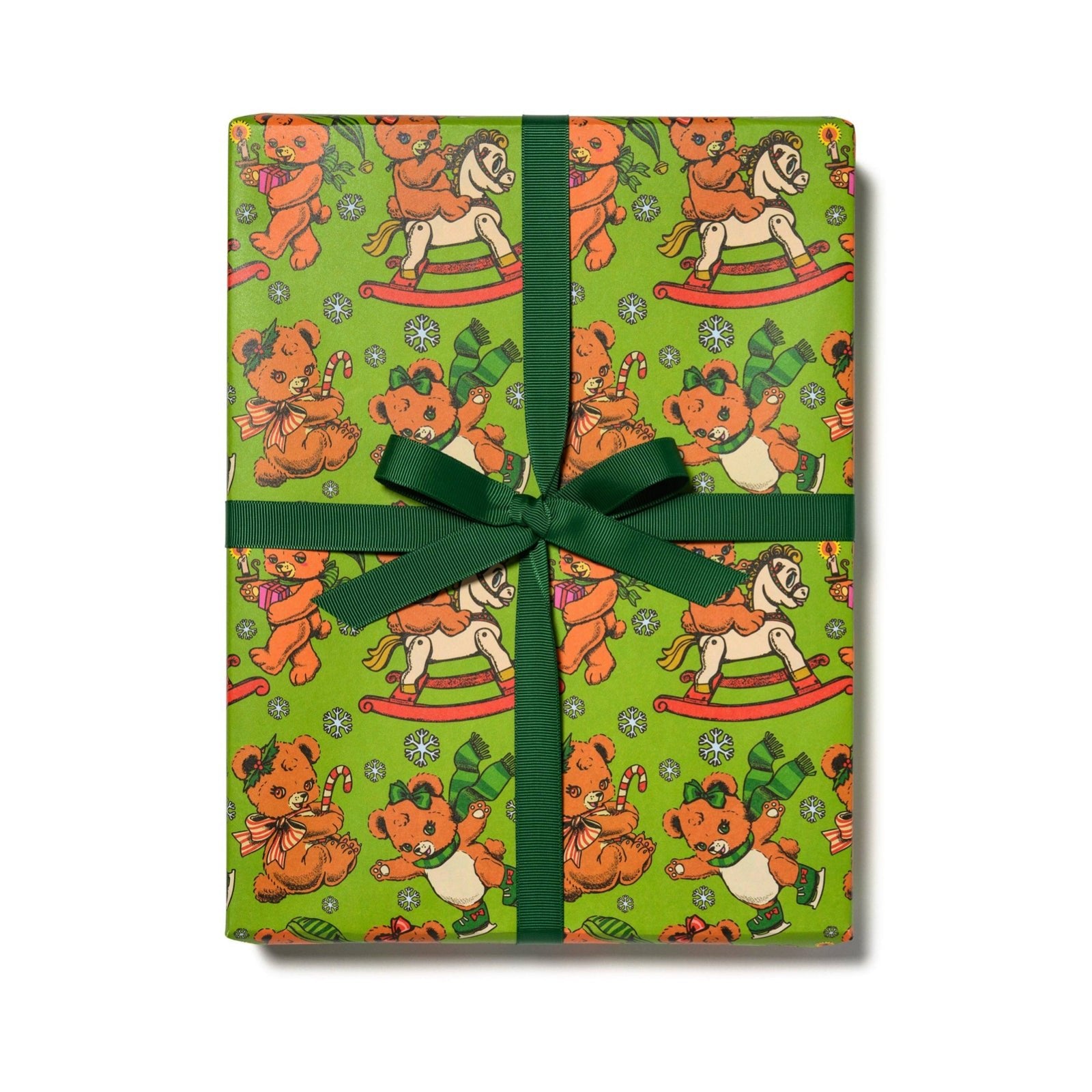 Merry Bears Holiday Gift Wrap Sheets (Roll of 3) - bubblegum market