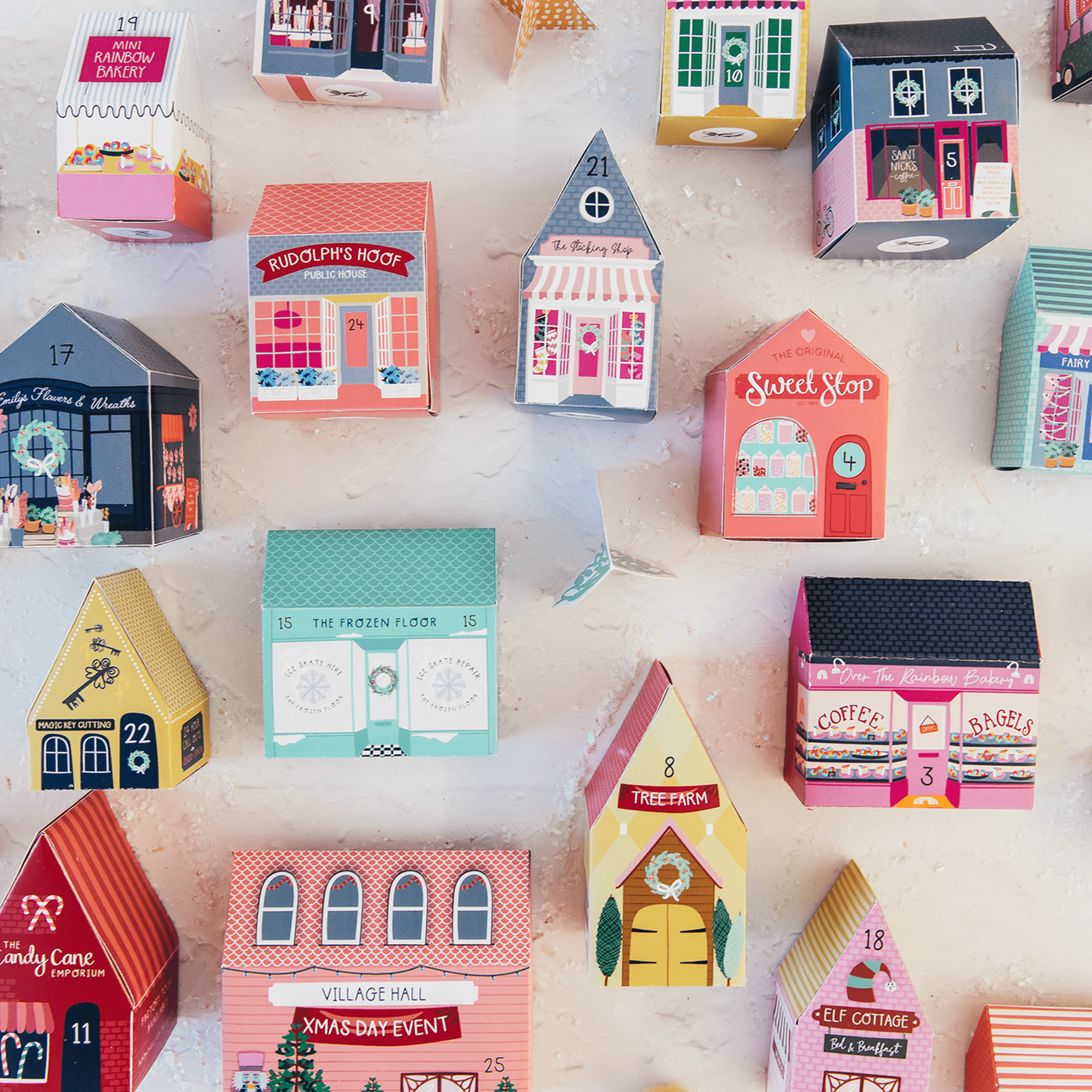 Merry & Bright DIY Village Advent Calender Craft Kit - bubblegum market