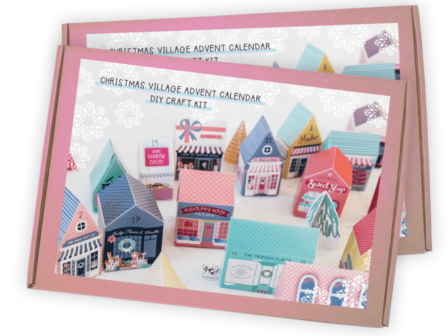 Merry & Bright DIY Village Advent Calender Craft Kit - bubblegum market