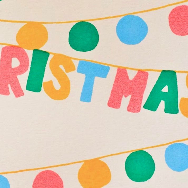 MERRY CHRISTMAS BANNER GREETING CARD - bubblegum market