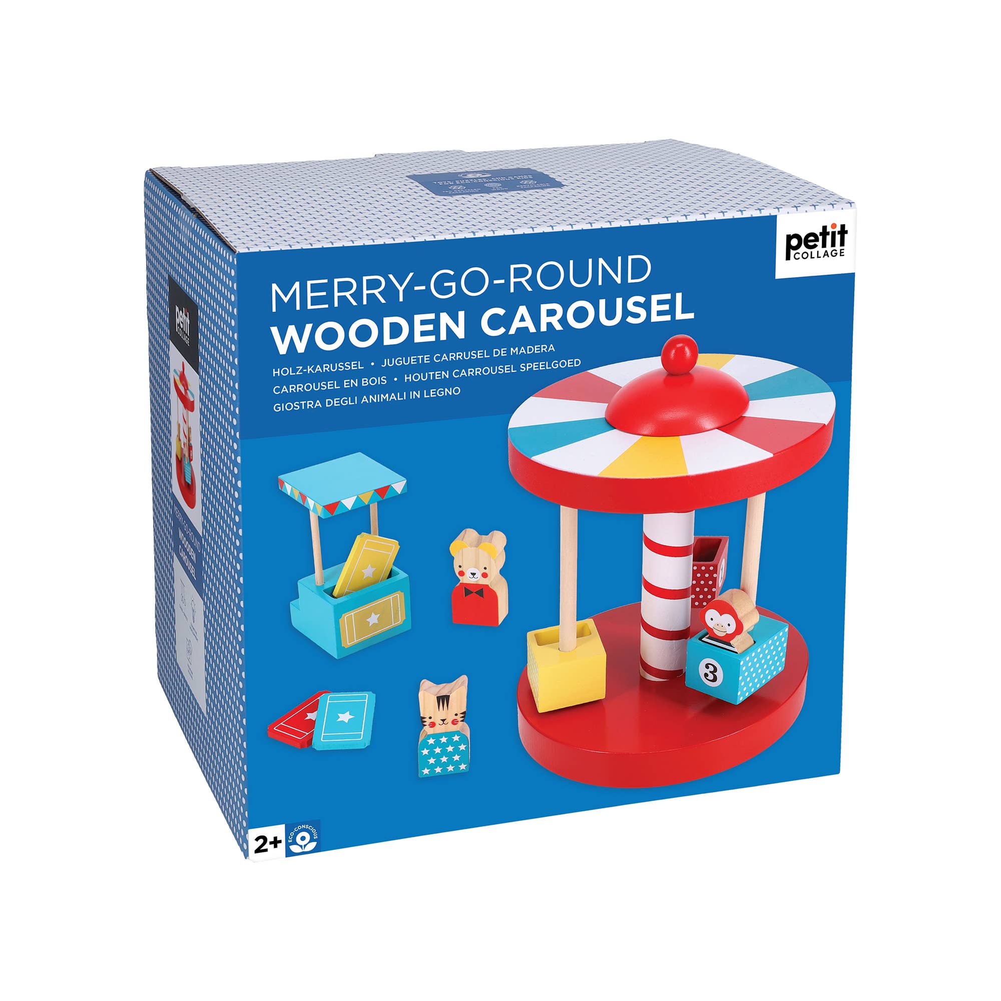 Merry - Go - Round Wooden Carousel - bubblegum market