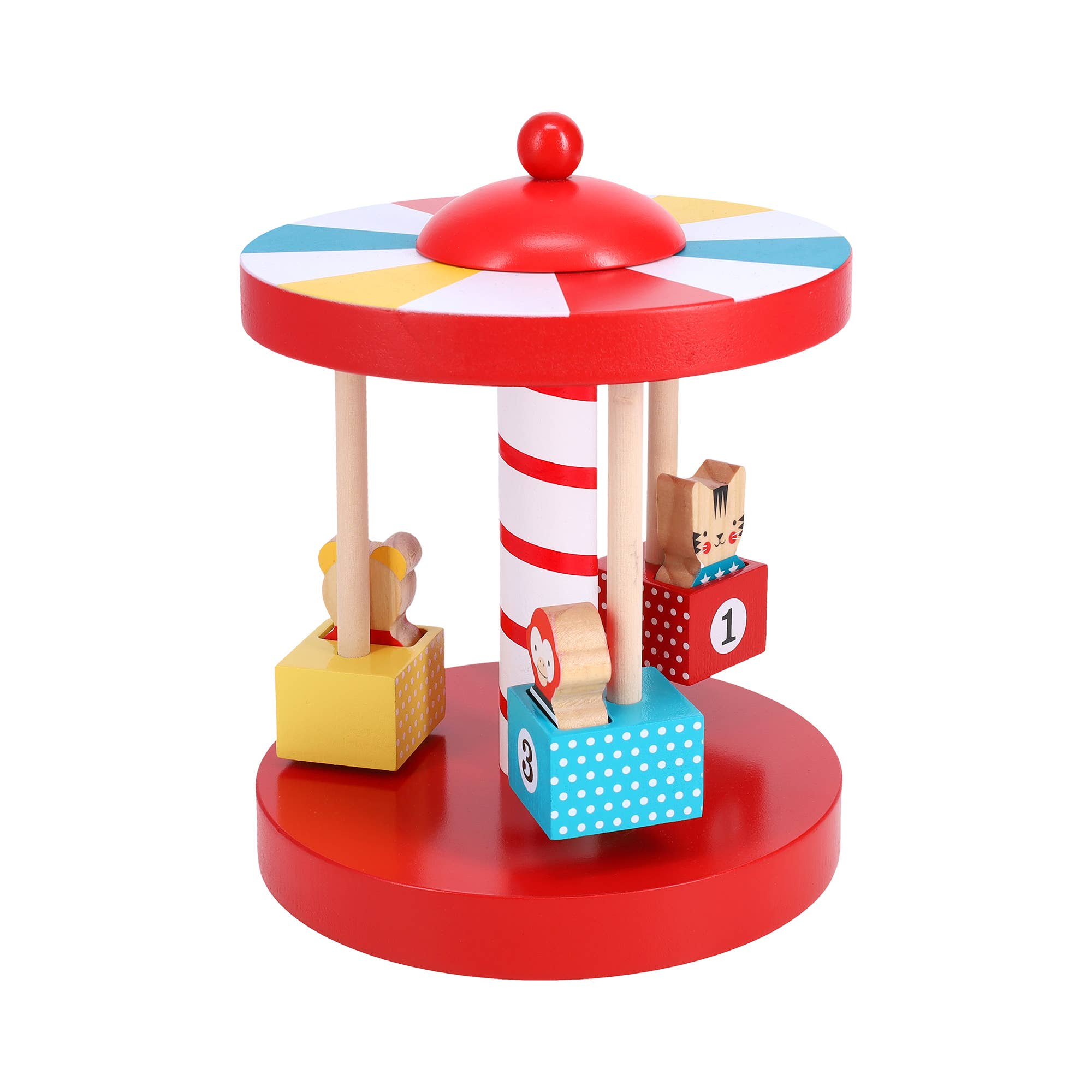 Merry - Go - Round Wooden Carousel - bubblegum market
