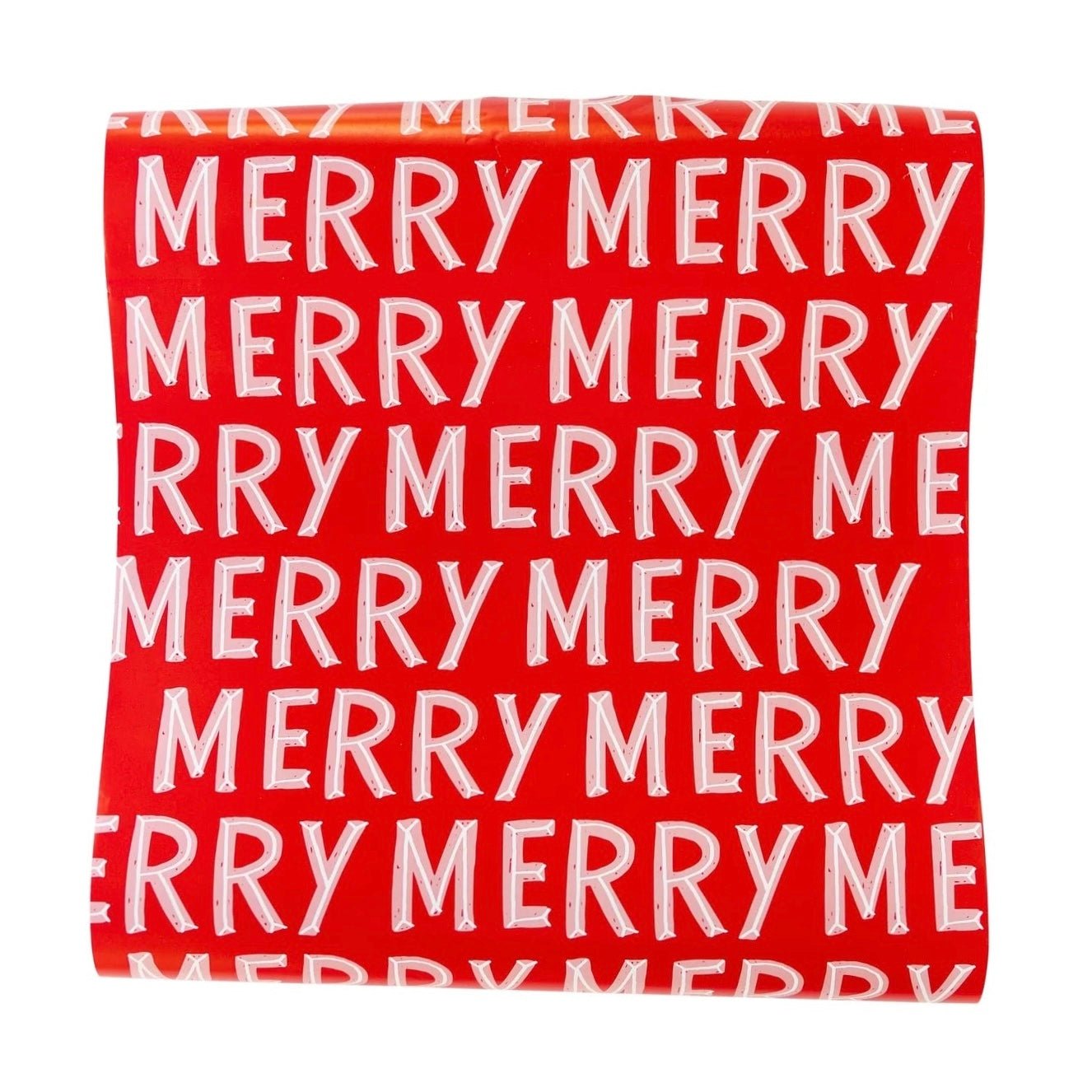 Merry Holiday Paper Table Runner - bubblegum market
