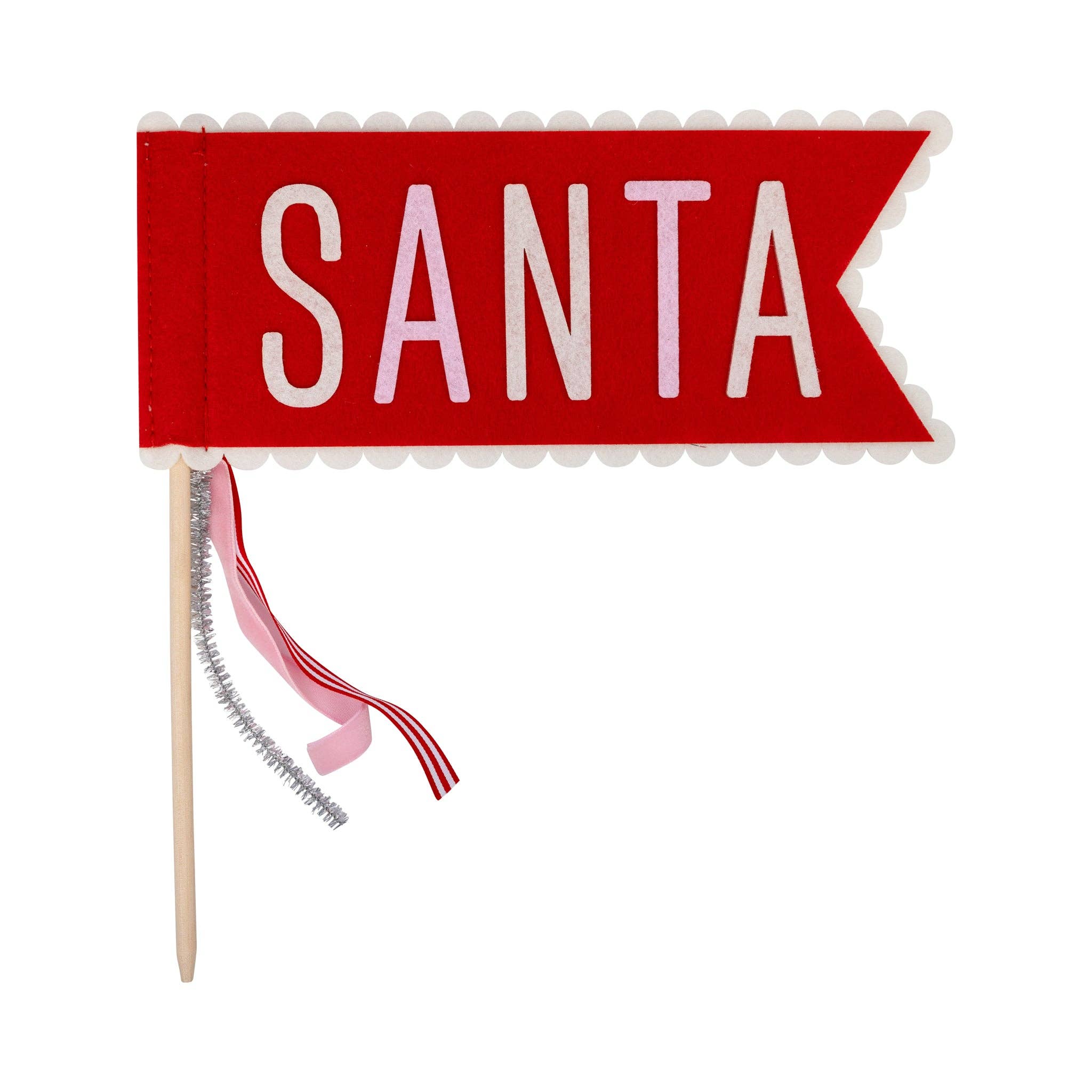Merry & Santa Medium Felt Pennants (Set of 2) - bubblegum market