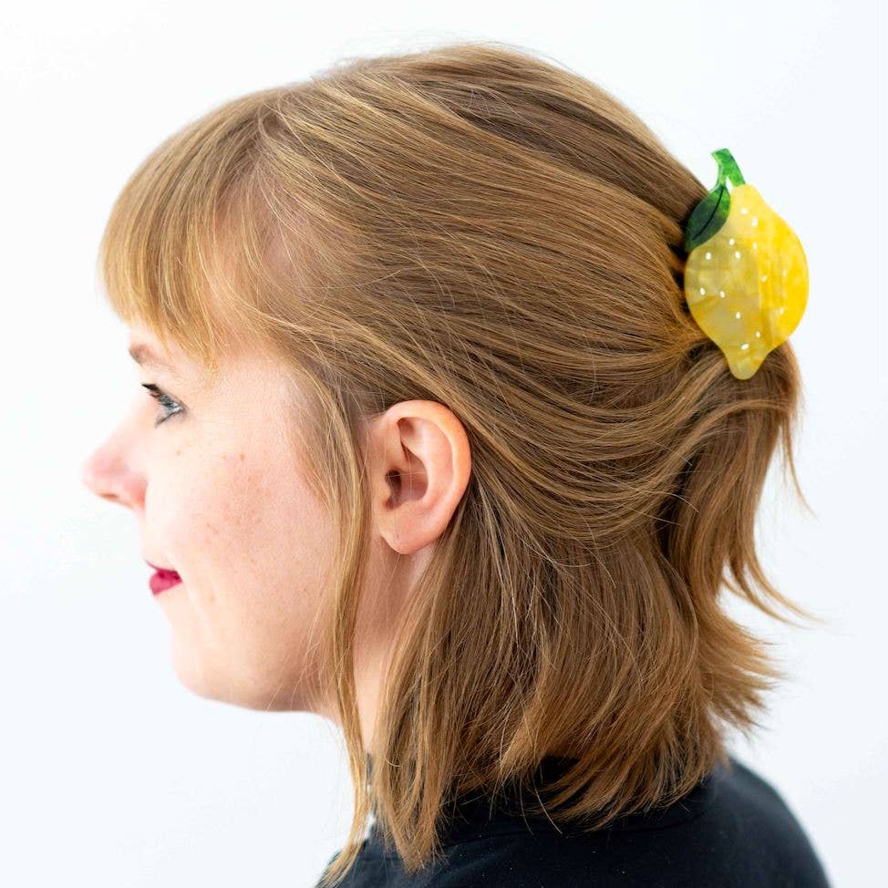 Midi Lemon Hair Claw Clip - bubblegum market