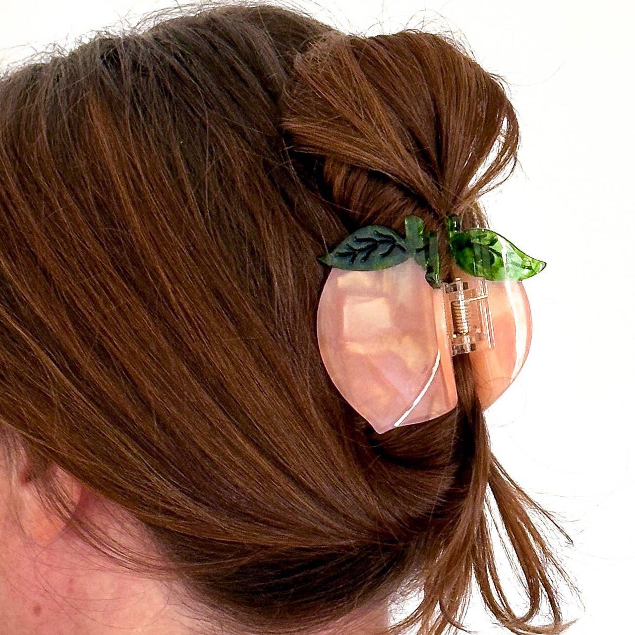 Midi Peach Hair Claw Clip - bubblegum market