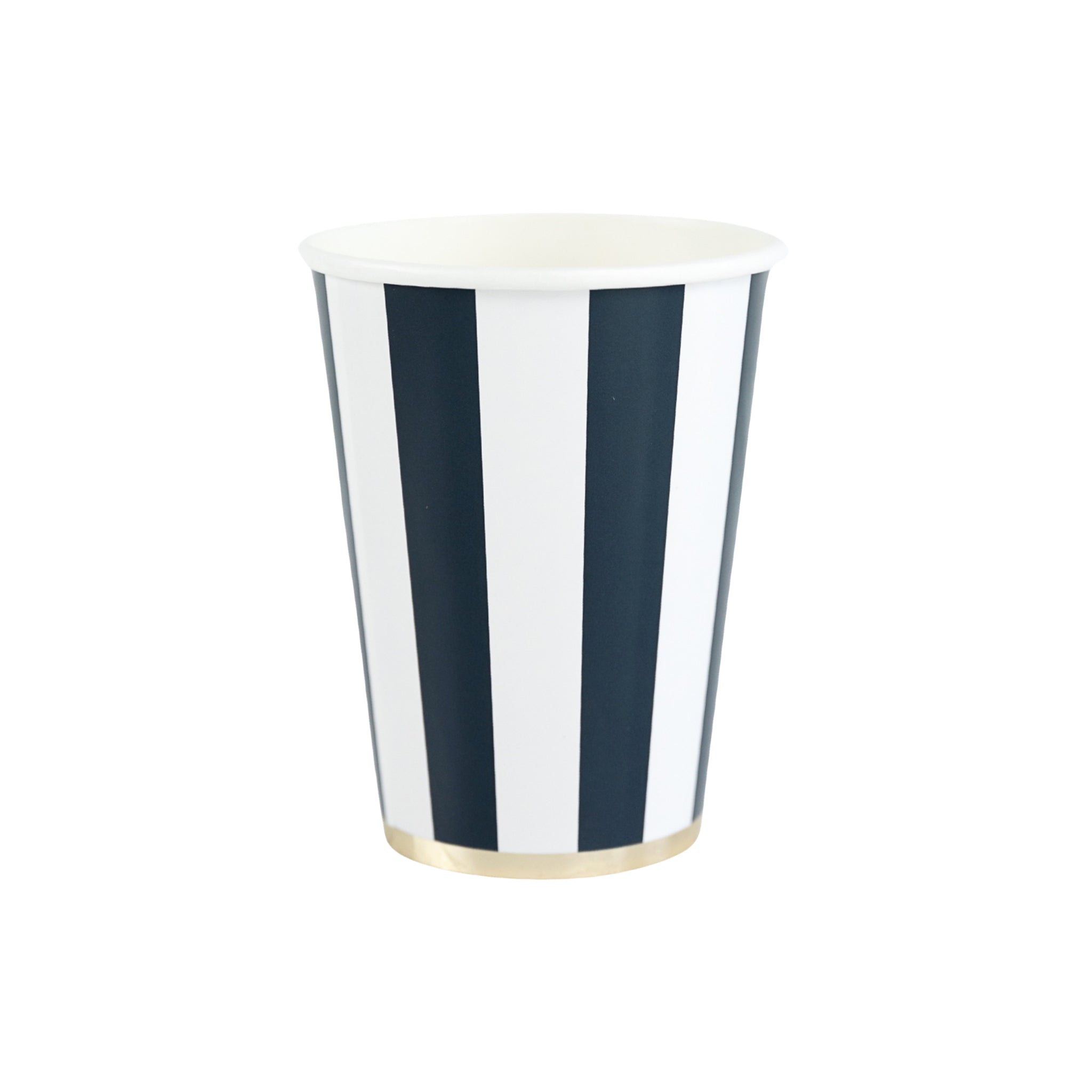 Midnight Blue Cabana Stripe Paper Party Cups - bubblegum market