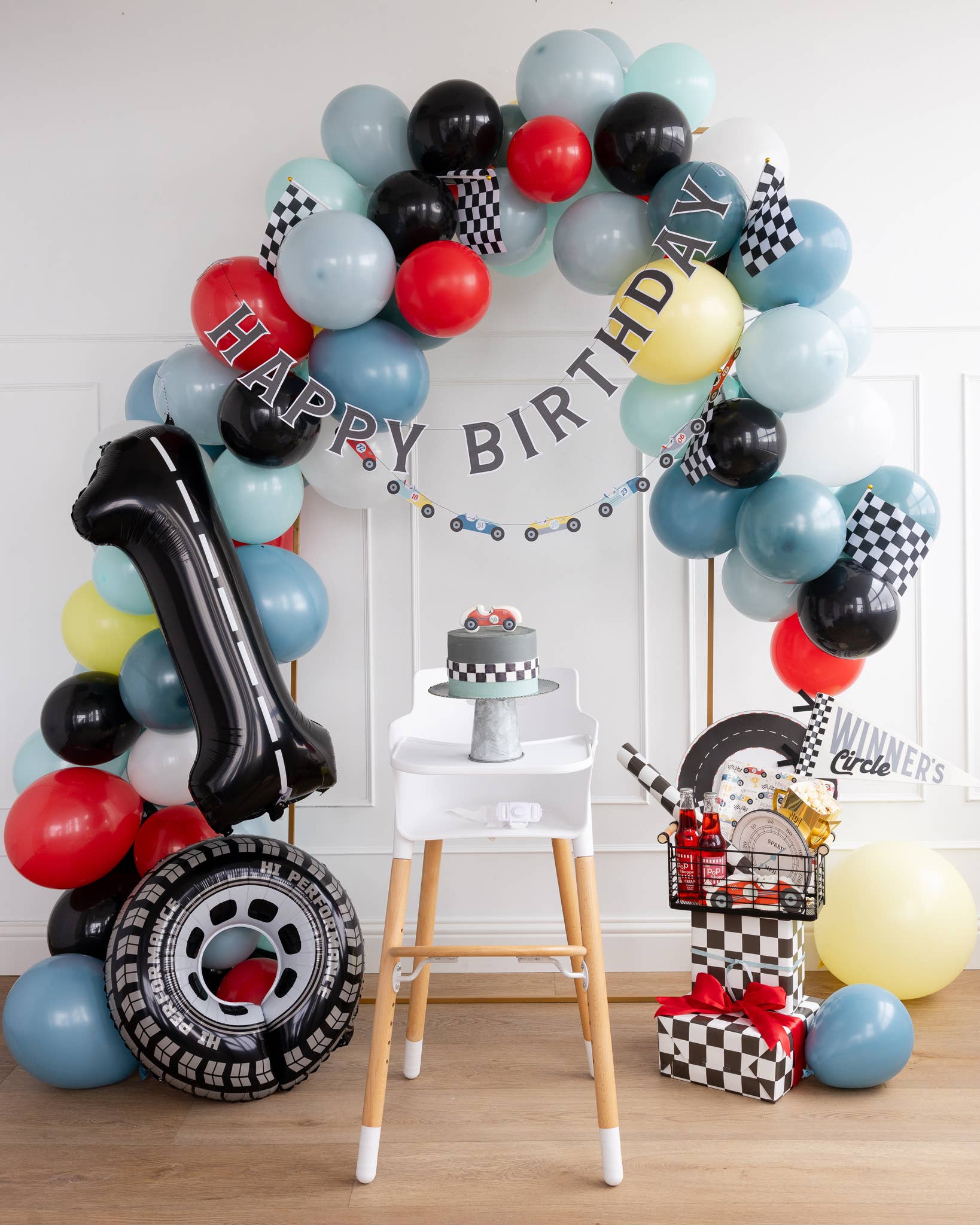 Miles Per Hour Happy Birthday Banner Set - bubblegum market