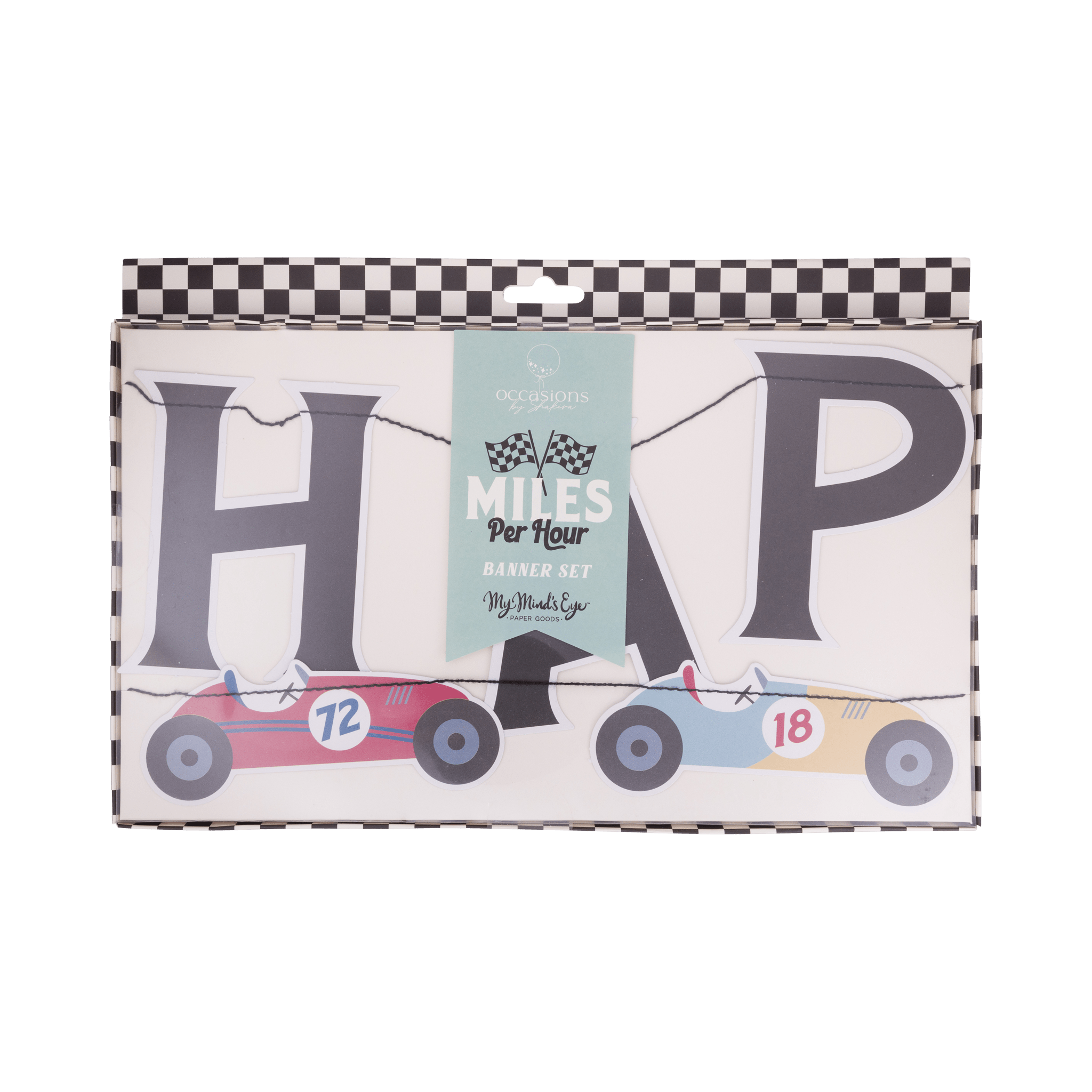 Miles Per Hour Happy Birthday Banner Set - bubblegum market