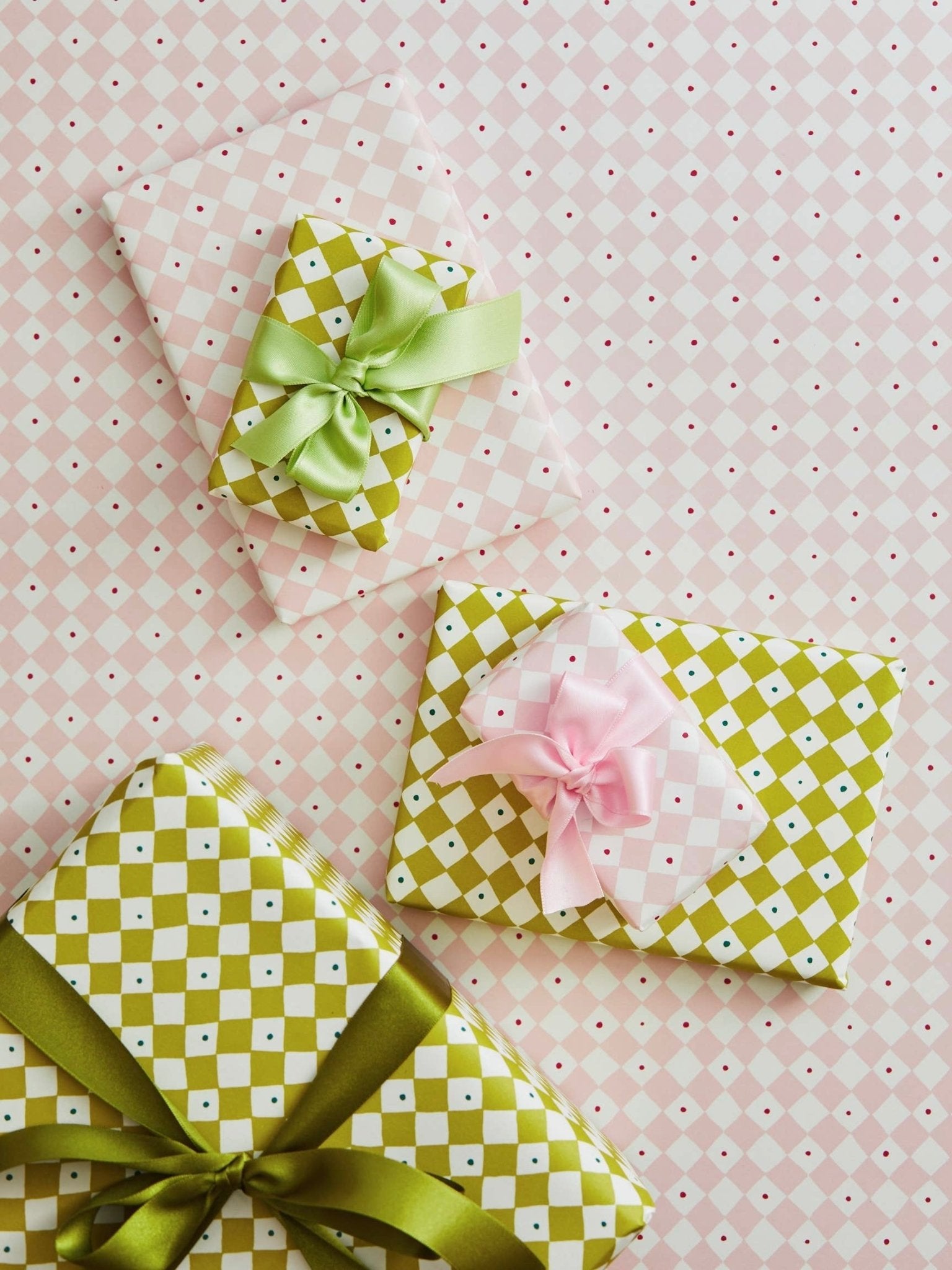Mini Pink Diamond Gift Wrap Sheet - bubblegum market
