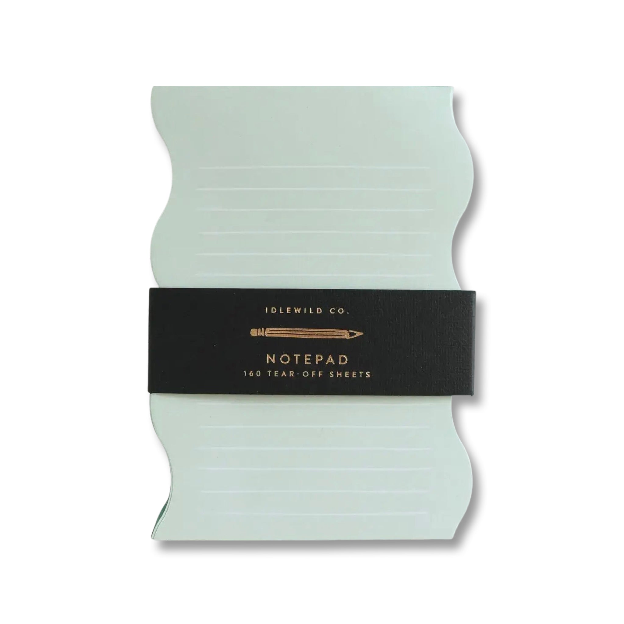 Mint + Evergreen Duotone Wavy Notepad - bubblegum market