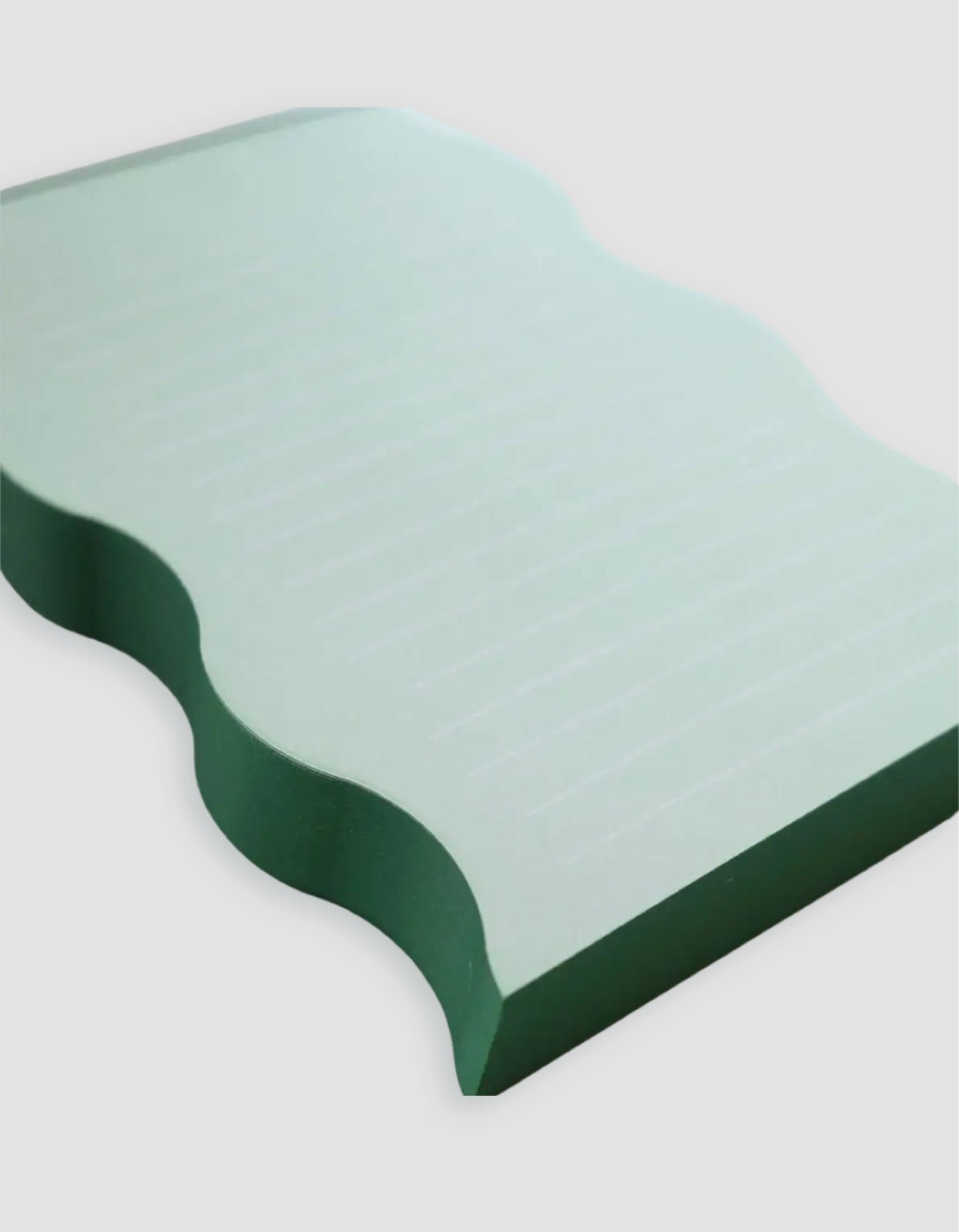 Mint + Evergreen Duotone Wavy Notepad - bubblegum market