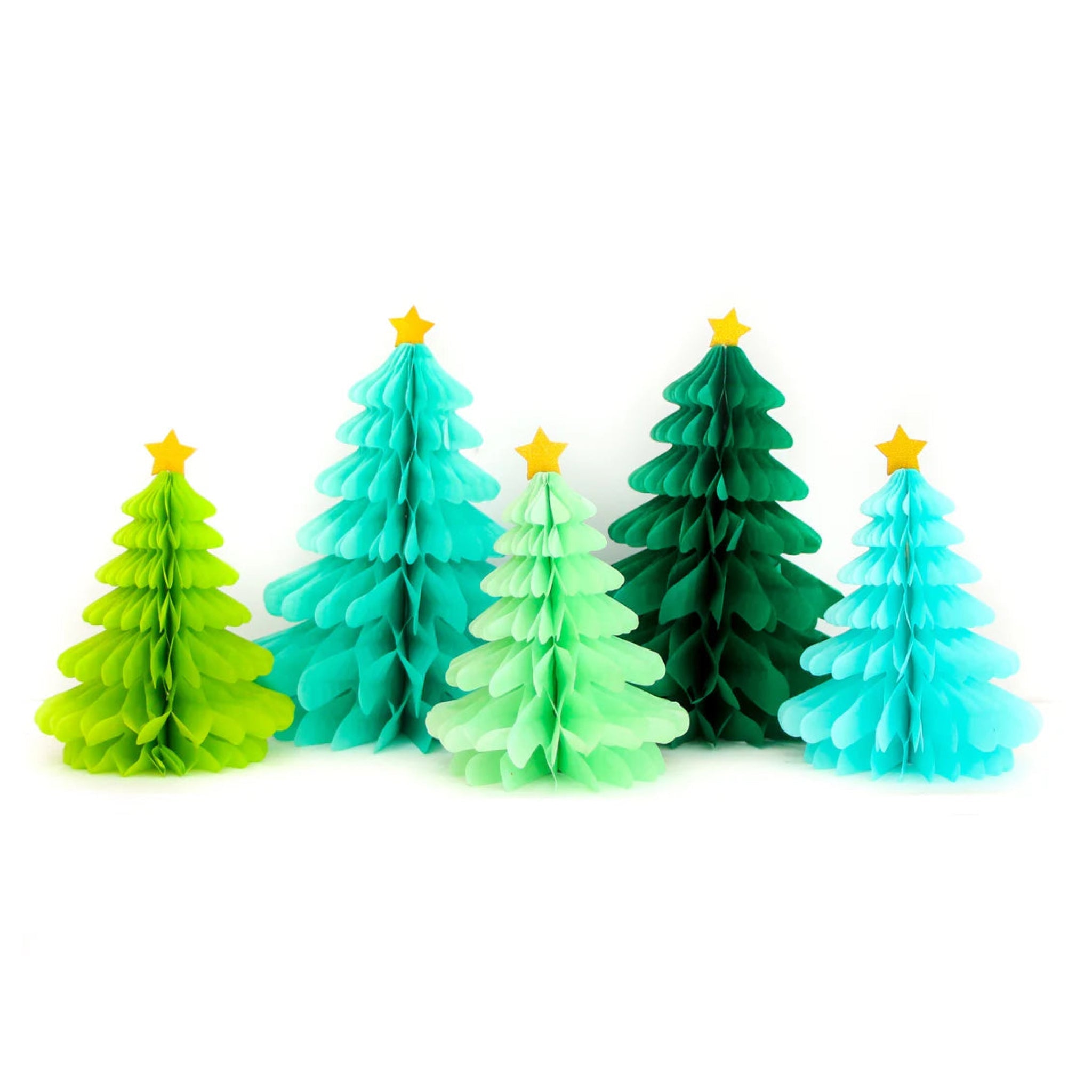 Mint & Green Honeycomb Holiday Tree Set - bubblegum market