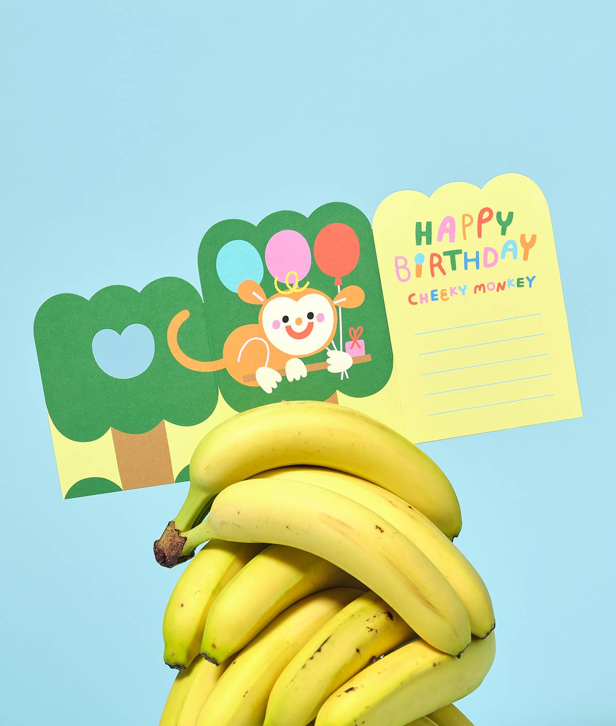 Monkey Surprise Fold Out Birthday Card - bubblegum market