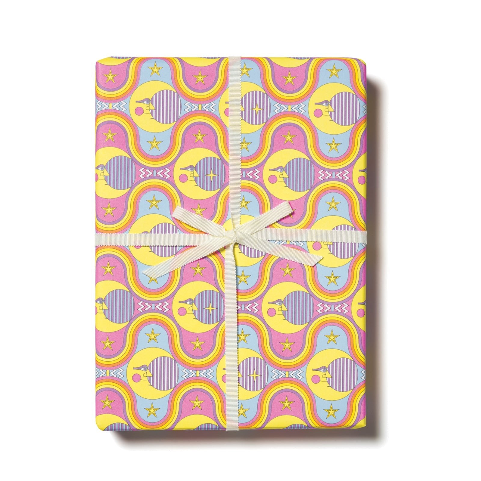 Moon and Rainbows Wrapping Paper Sheets (Roll of 3) - bubblegum market