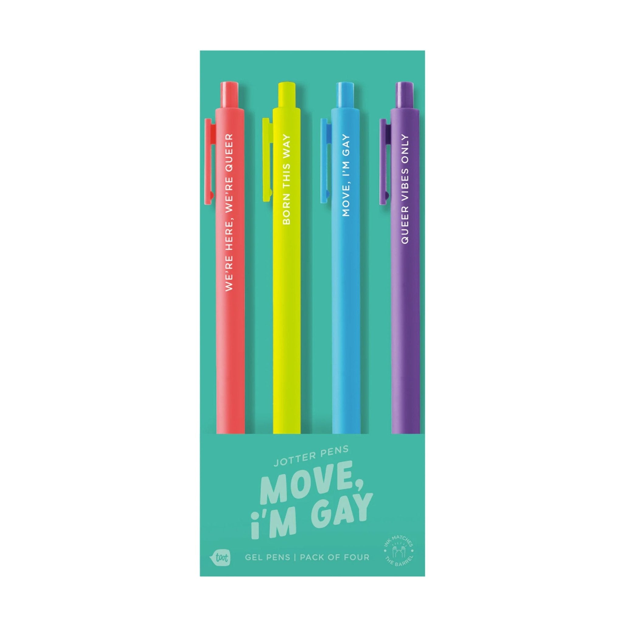 MOVE I'M GAY Jotter Pen Set - bubblegum market