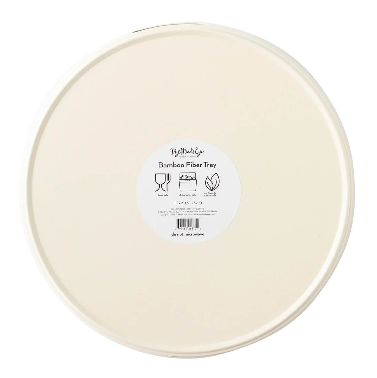Multi Star Reusable Bamboo Round Serving Tray - bubblegum market