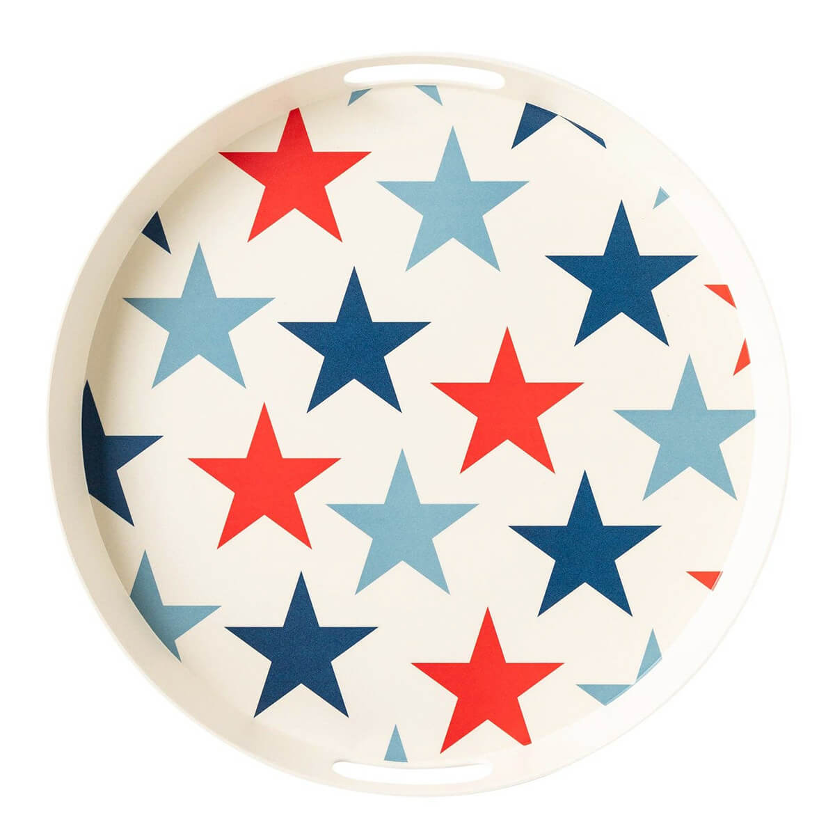 Multi Star Reusable Bamboo Round Serving Tray - bubblegum market