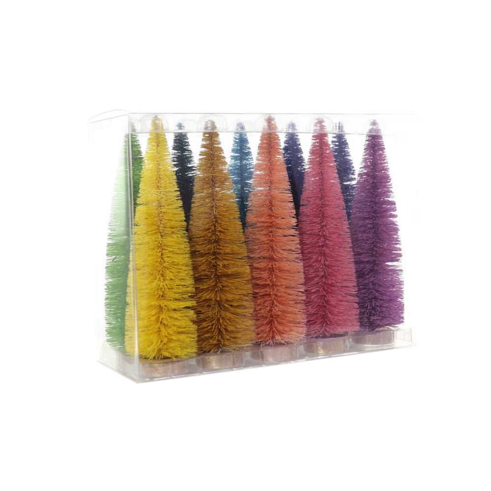 Multicolored Bottle Brush Tree Set 6.5" - bubblegum market