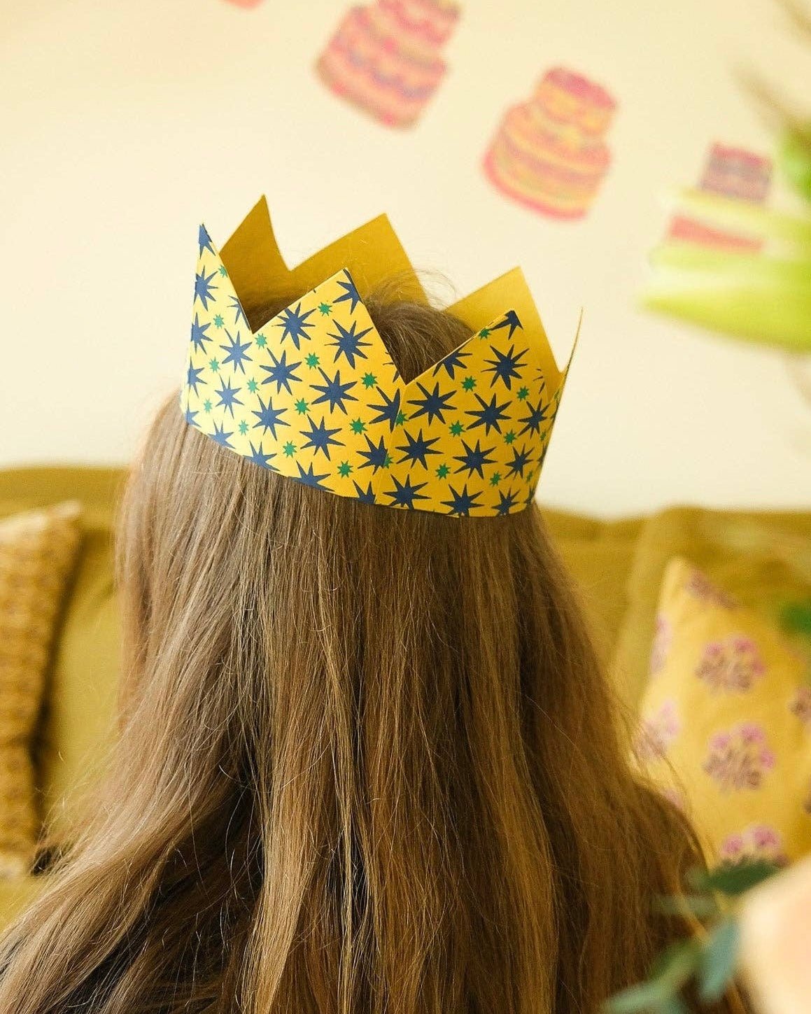 Multicolored Celebration Paper Crowns - bubblegum market