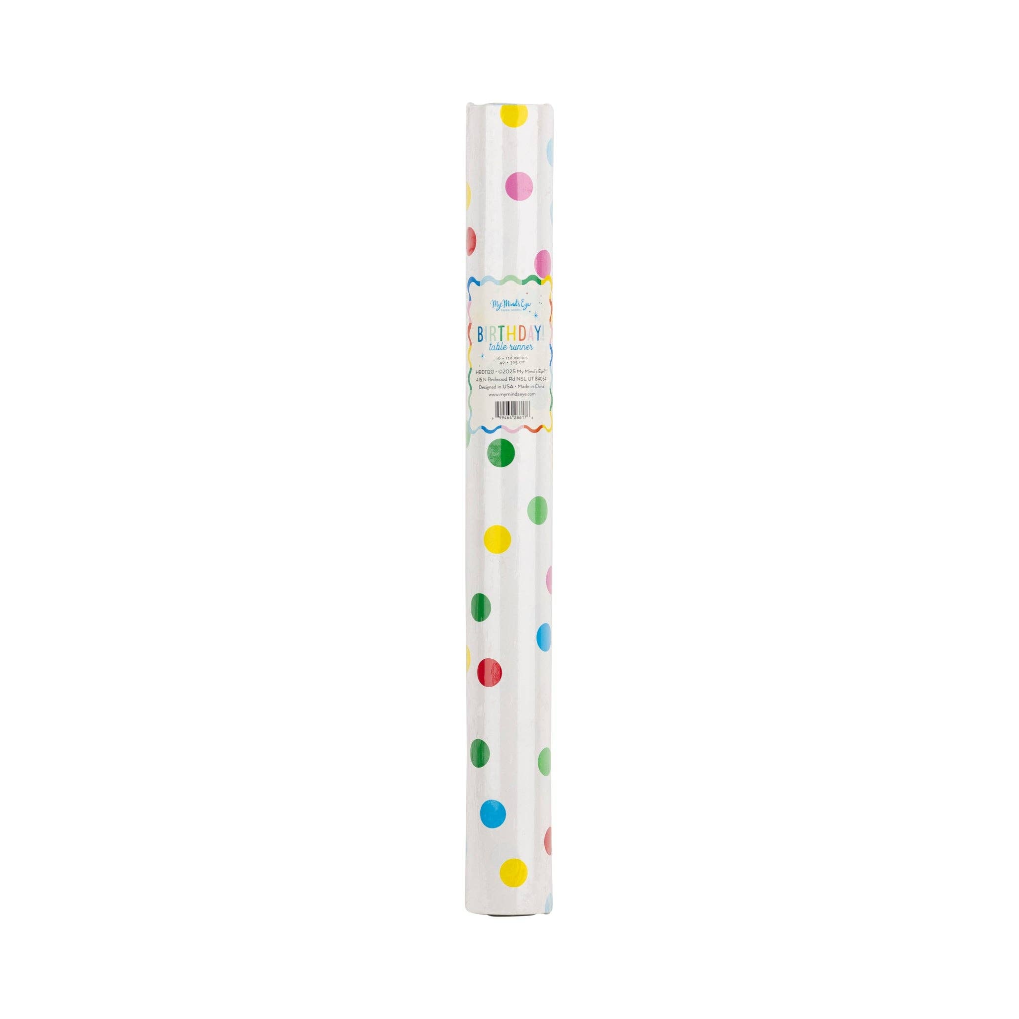 Multicolored Polka Dot Table Runner - bubblegum market