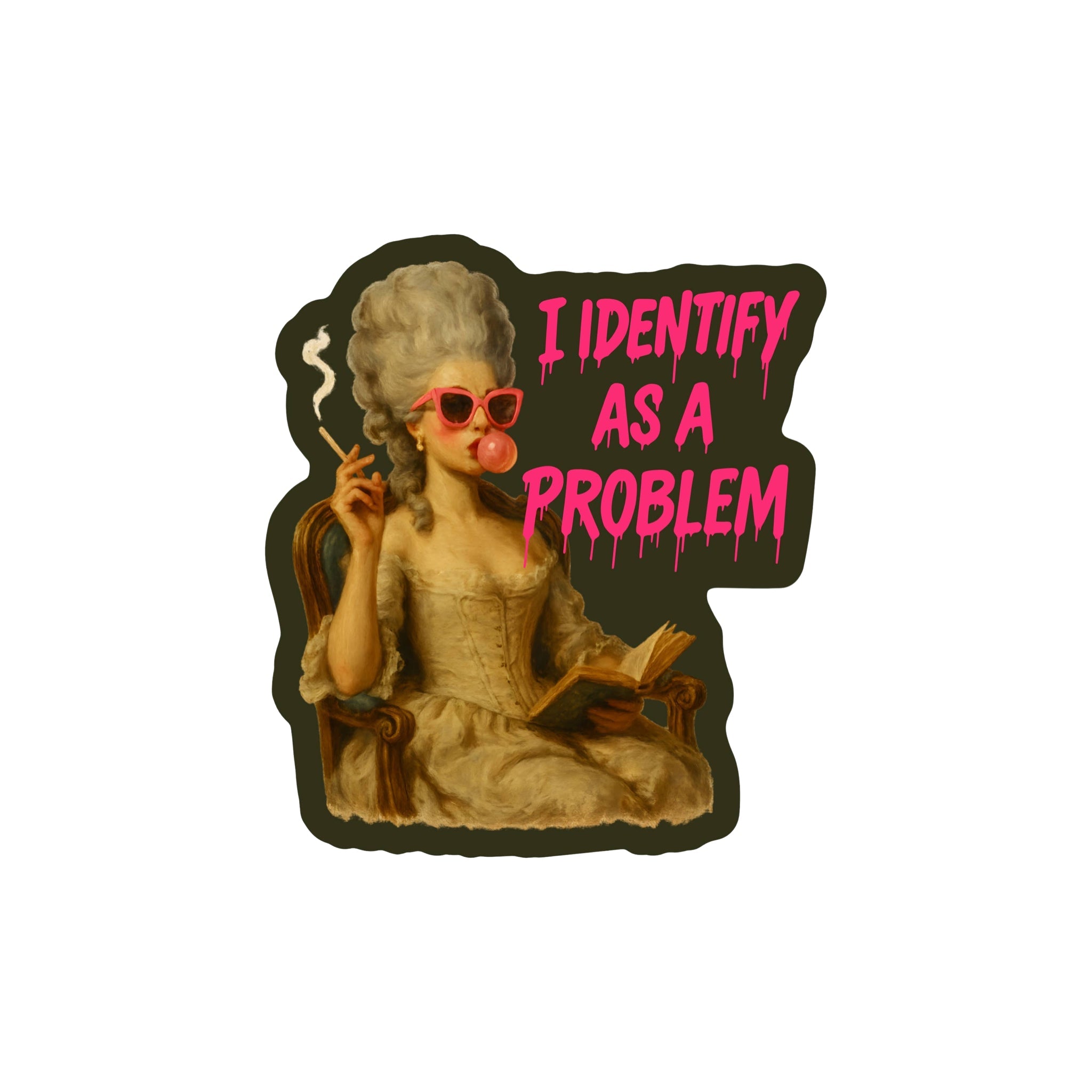 MY PRONOUNS ARE F/U Vinyl Sticker - bubblegum market