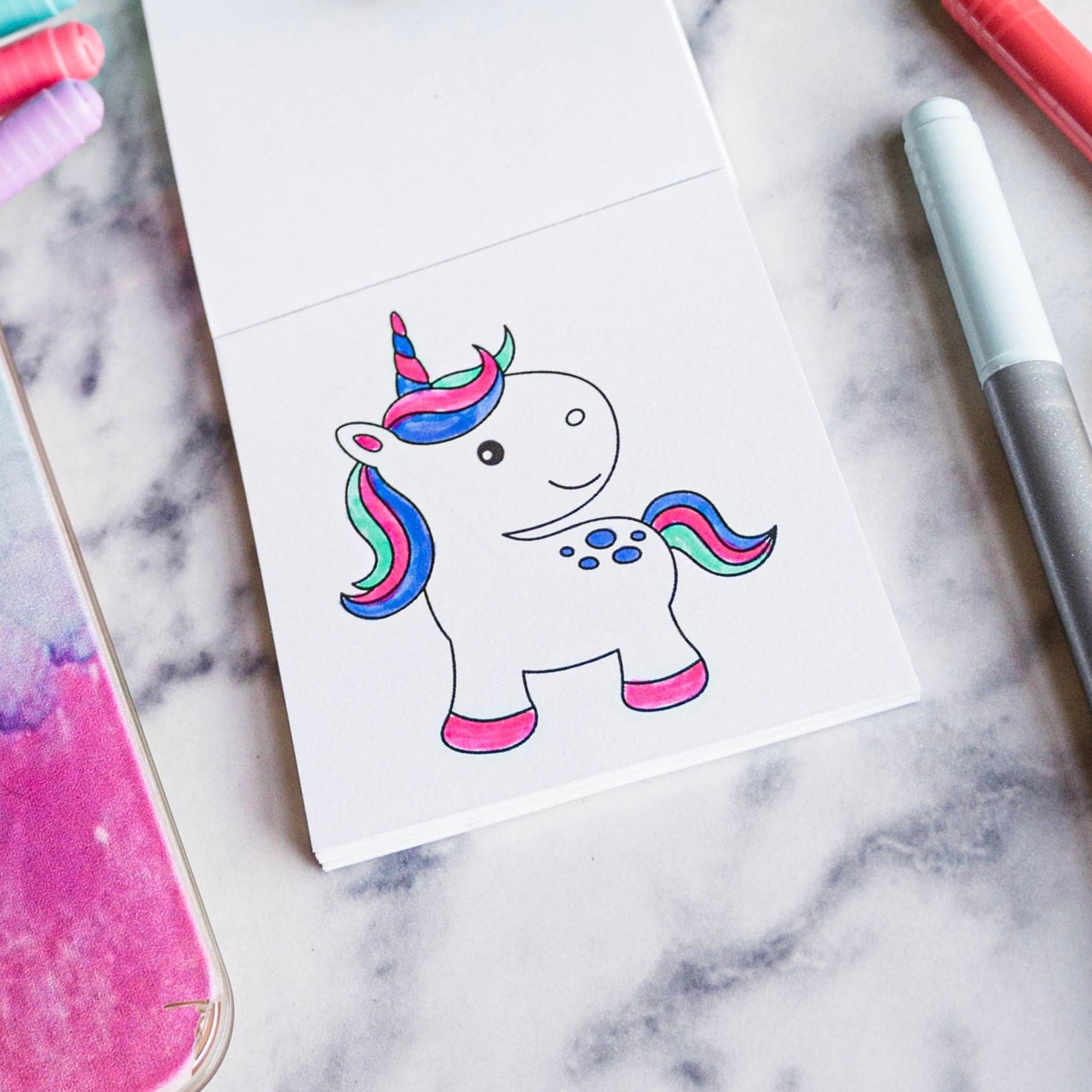Mythical & Magical Mini Coloring Pad - bubblegum market
