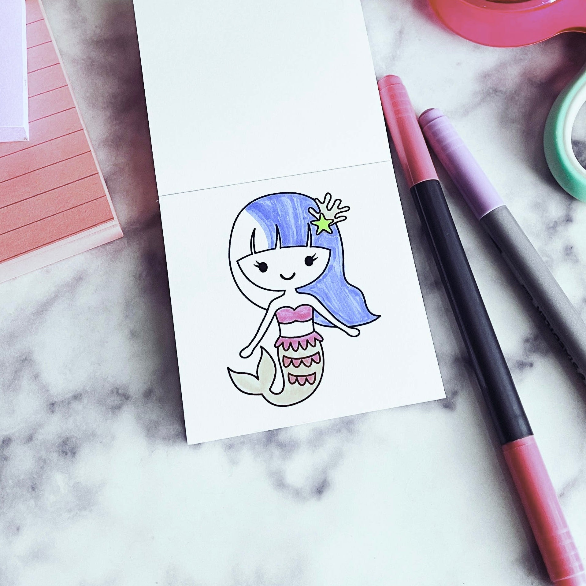 Mythical & Magical Mini Coloring Pad - bubblegum market