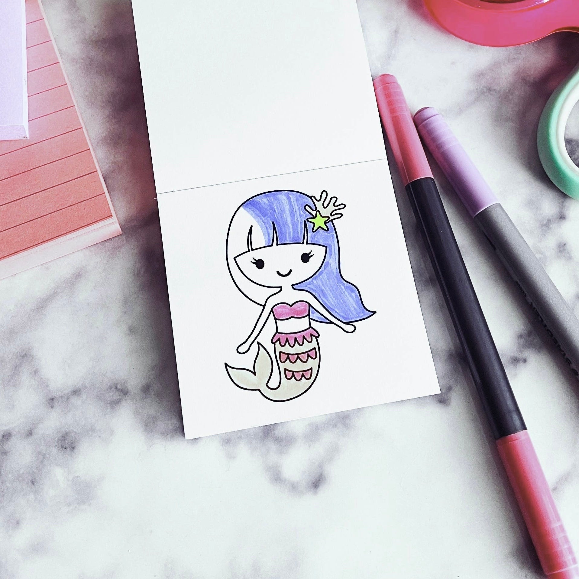 Mythical & Magical Mini Coloring Pad - bubblegum market
