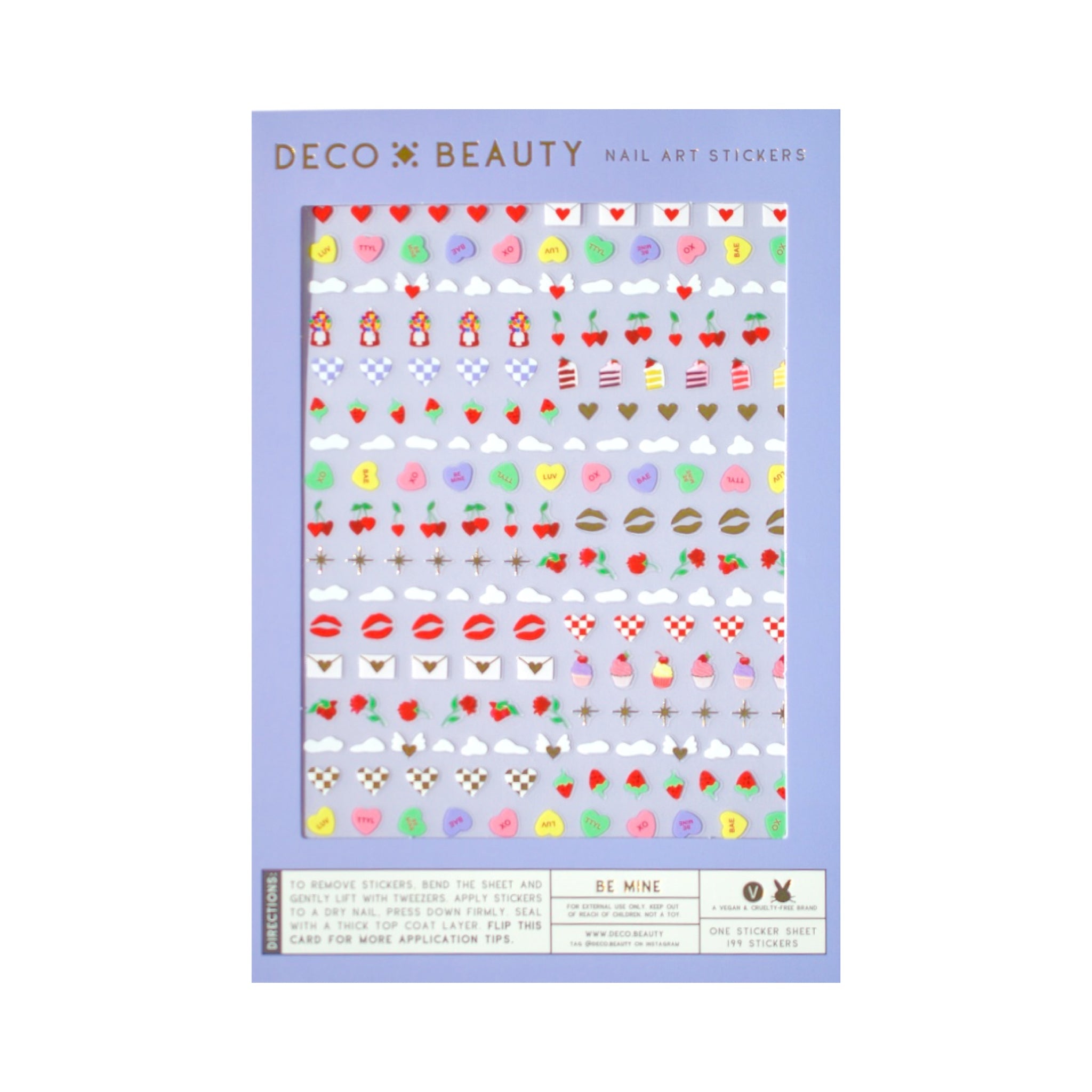 Nail Art Stickers: BE MINE - bubblegum market
