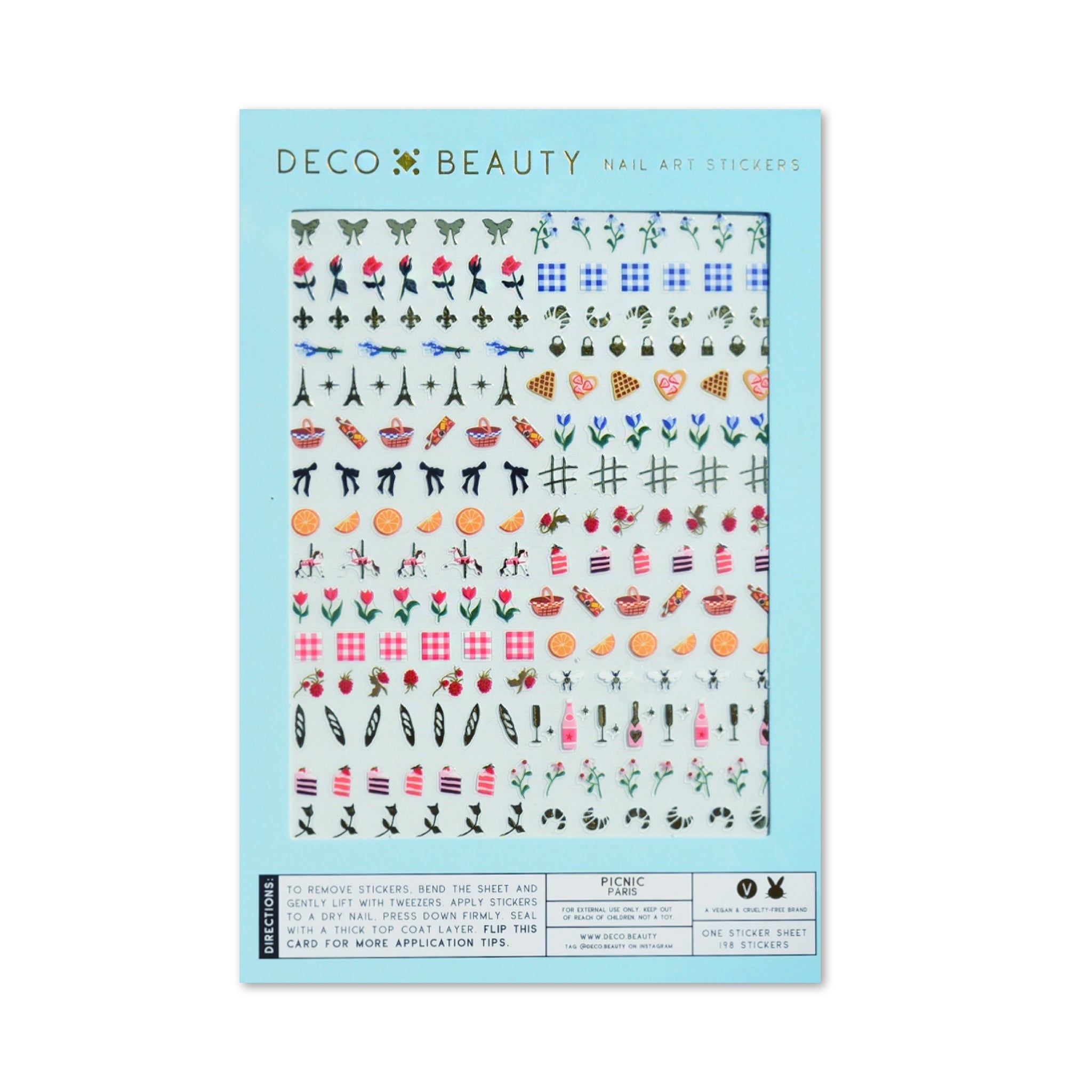 Nail Art Stickers: Picnic In Paris - bubblegum market