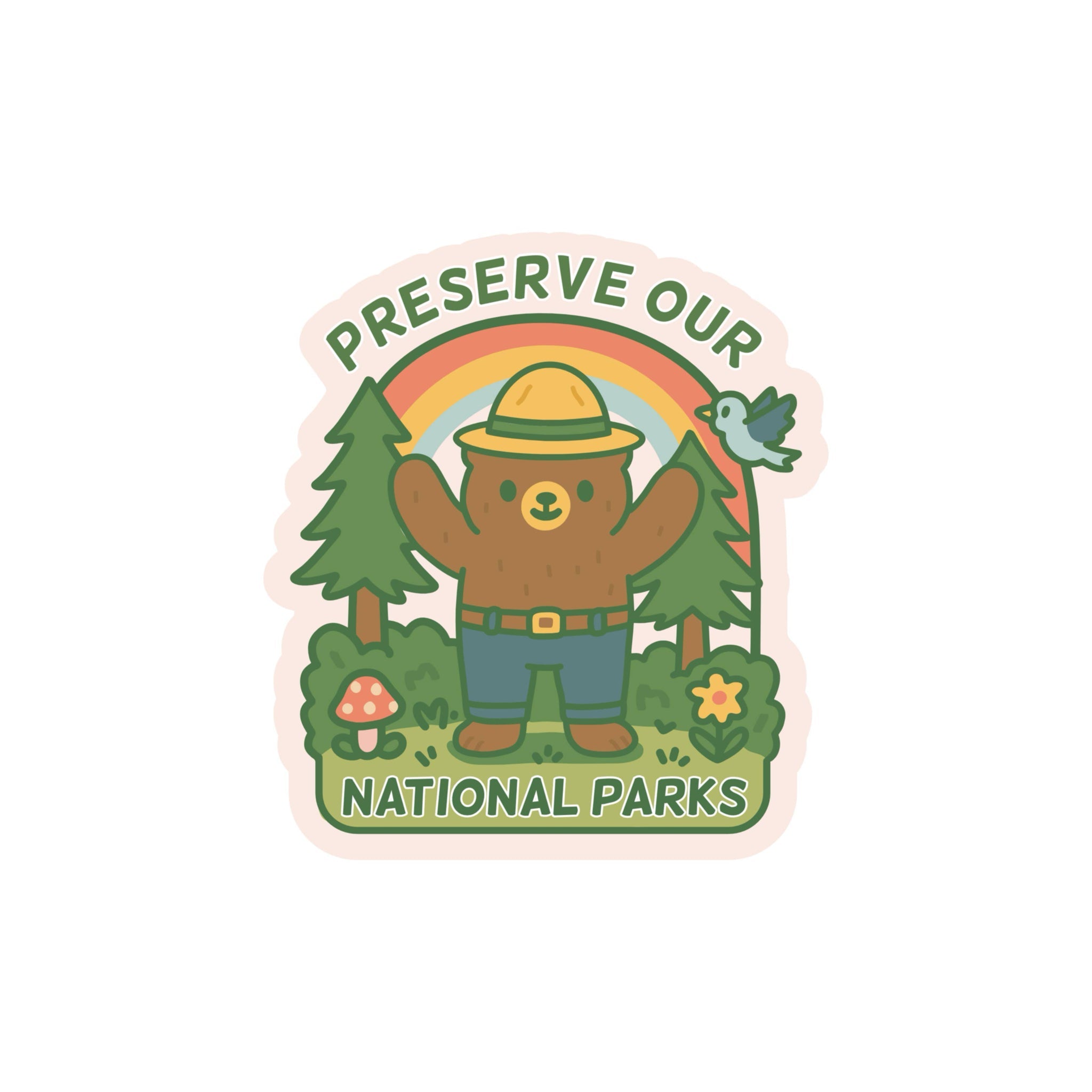 NATIONAL PARKS BEAR Vinyl Sticker - bubblegum market