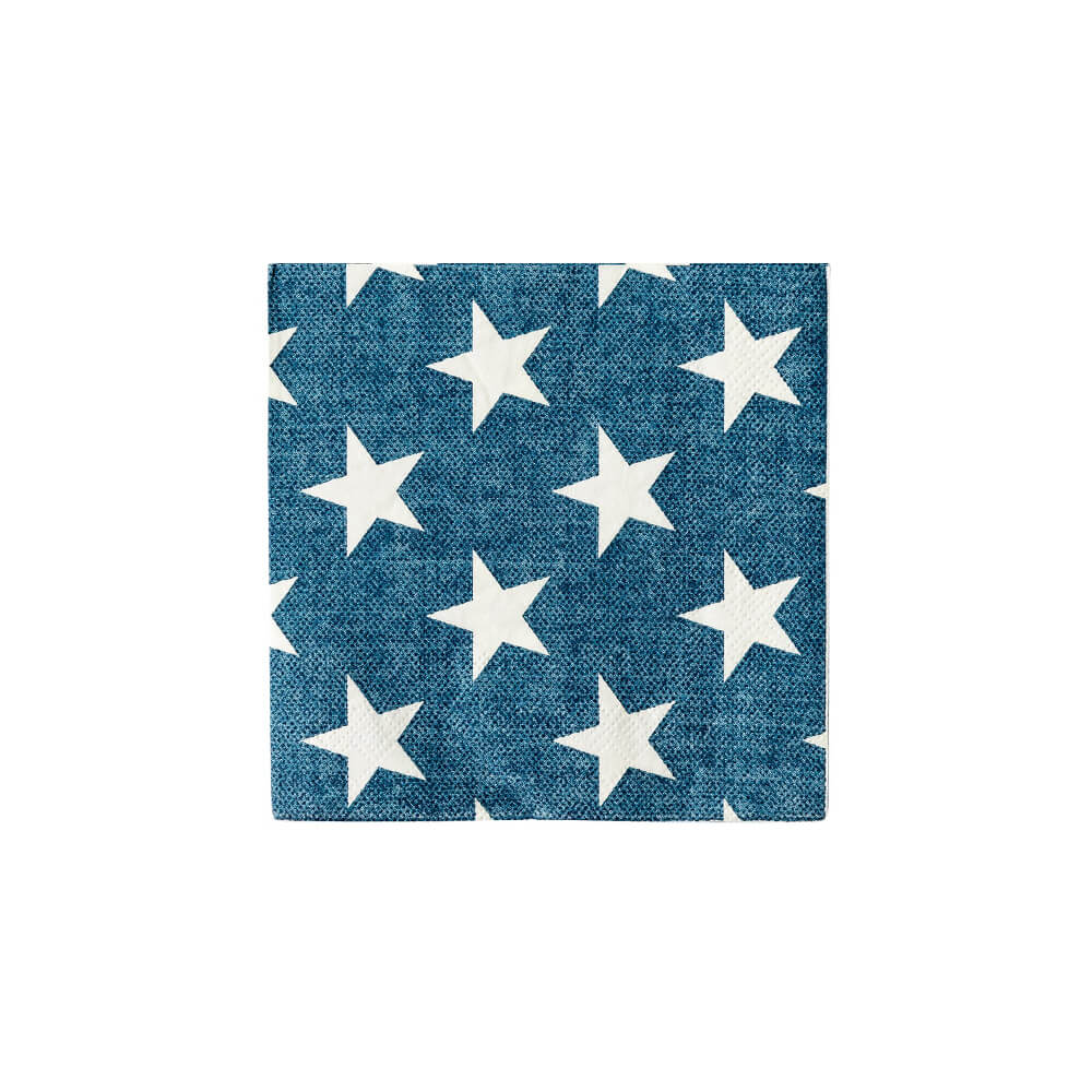 Navy Star Cocktail Napkin - bubblegum market