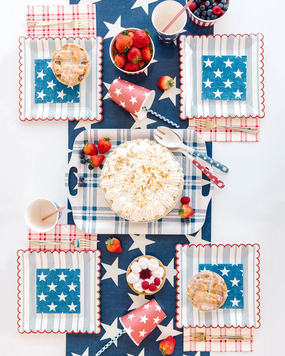 Navy Star Cocktail Napkin - bubblegum market