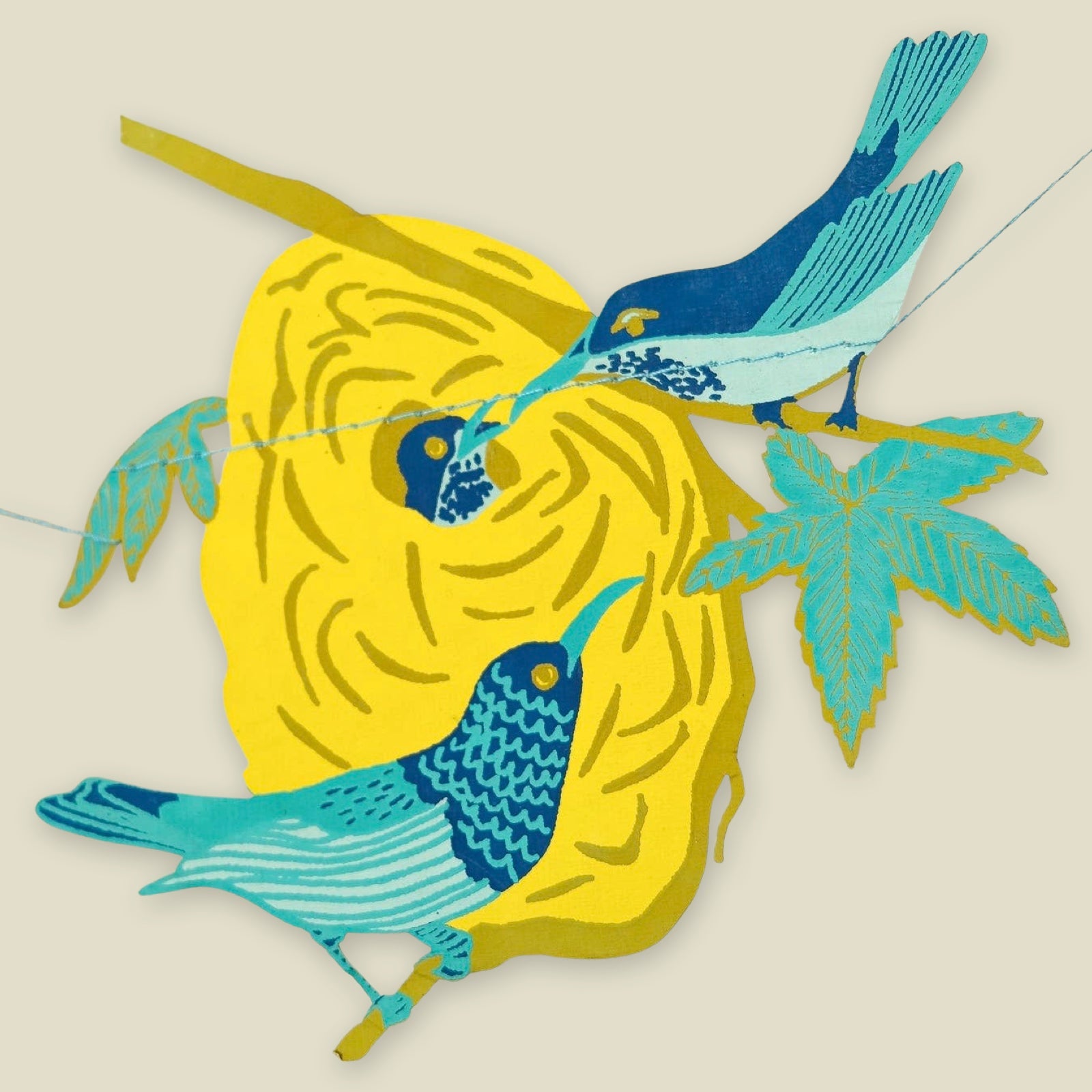 Nests Sewn Garland - bubblegum market