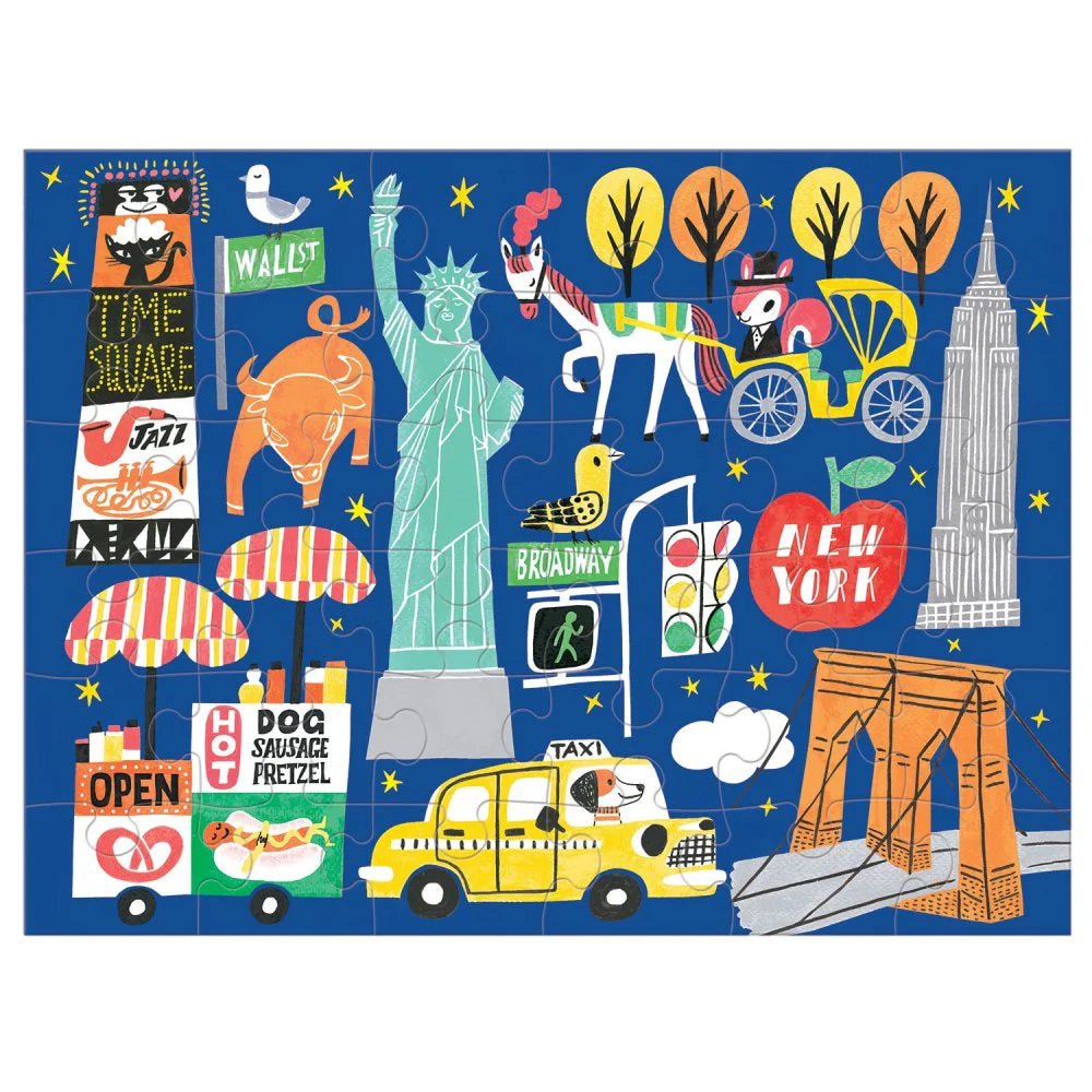 New York City Puzzle To Go - bubblegum market