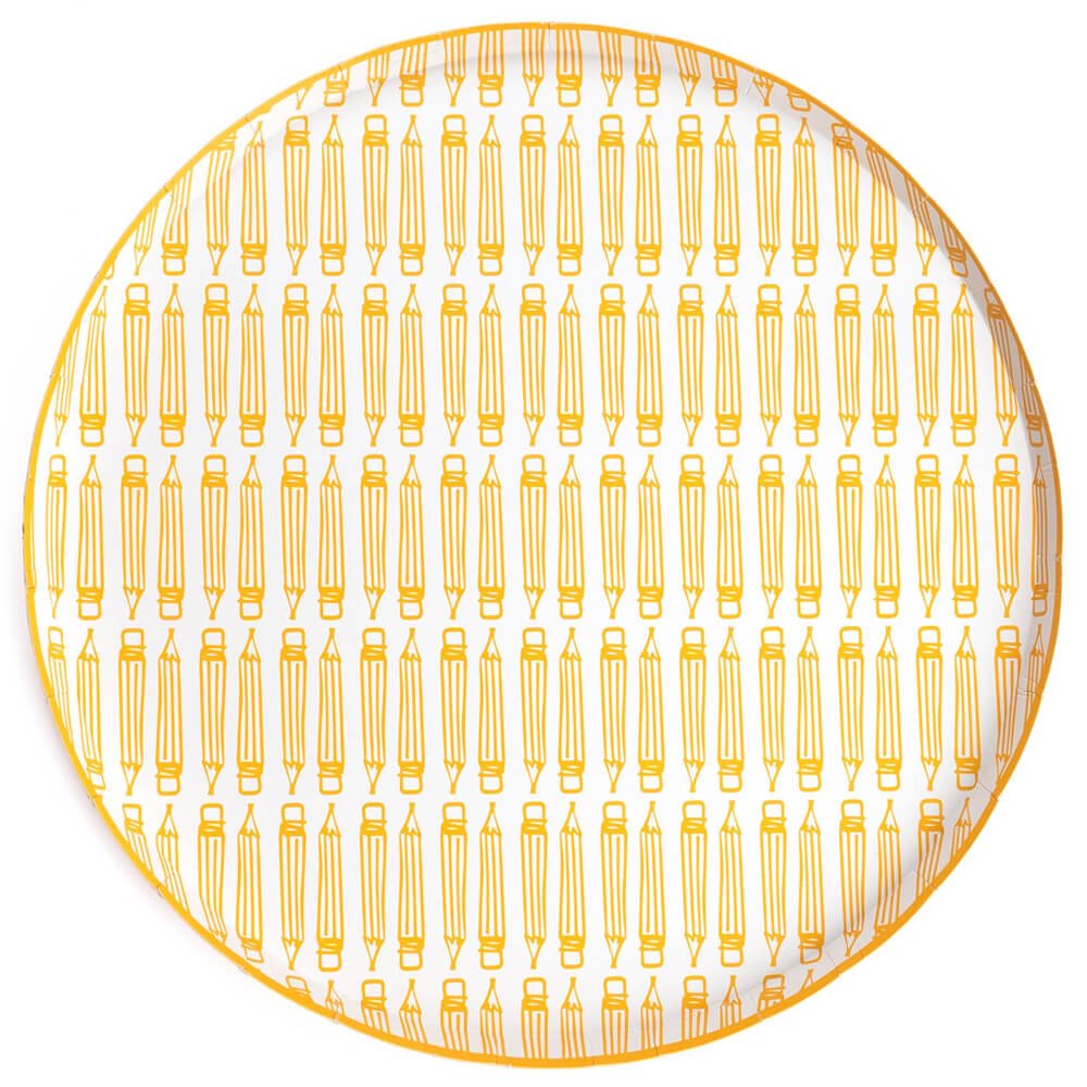 No. 2 Pencil Paper Plates 10.5" - bubblegum market