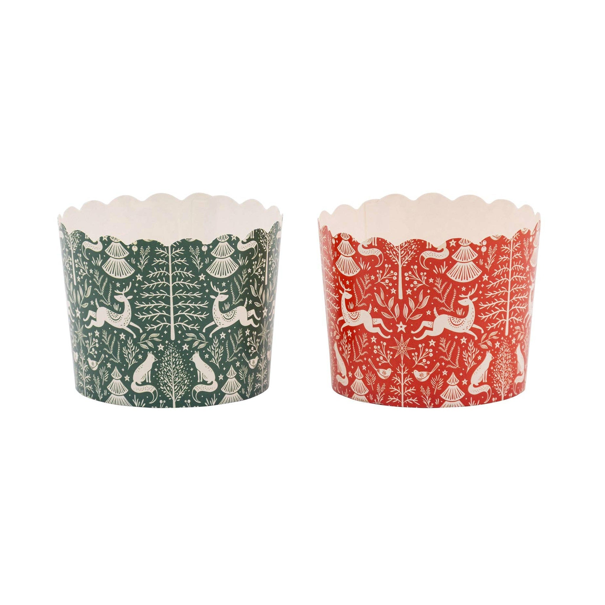 Nordic Red & Green Baking / Treat Cups - bubblegum market