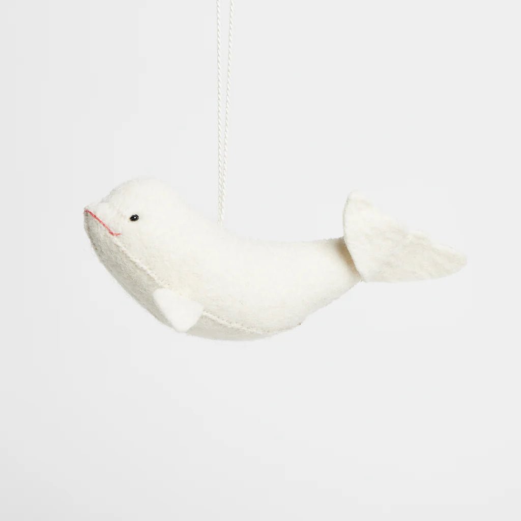 North Pole Beluga Felt Ornament 5.5" - bubblegum market