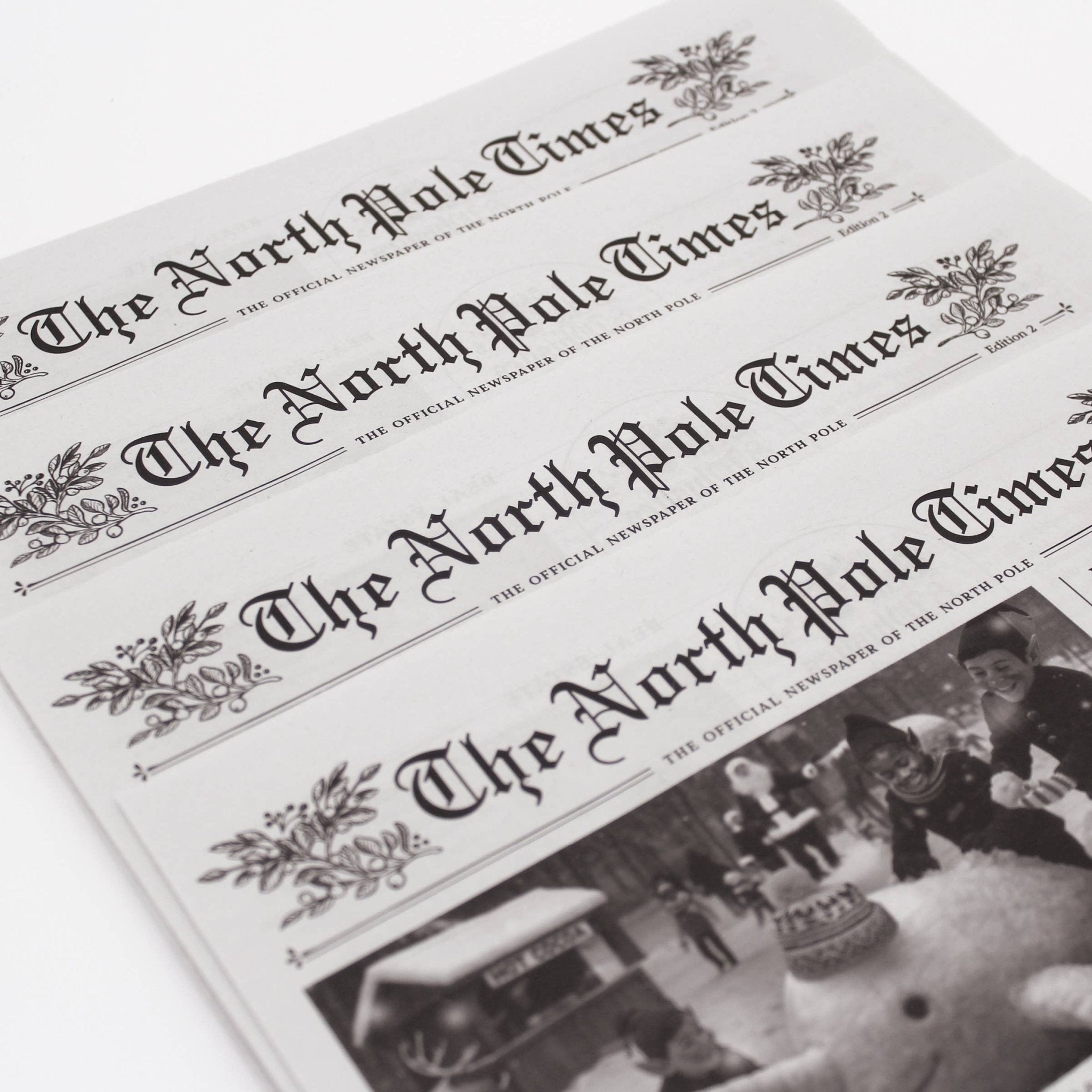 North Pole Times Newspaper Gift Wrap + Activity Sheets (Second Edition) - bubblegum market