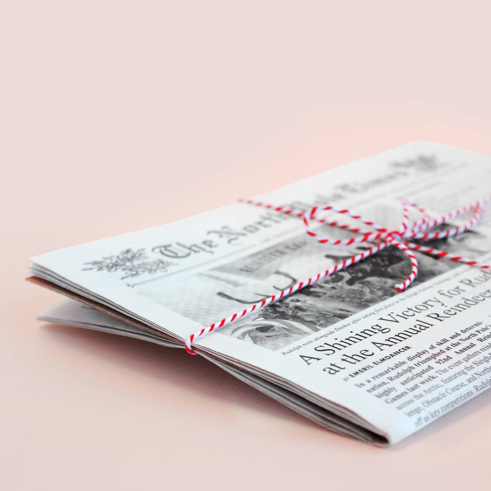 North Pole Times Newspaper Holiday Gift Wrap + Activity Sheets - bubblegum market