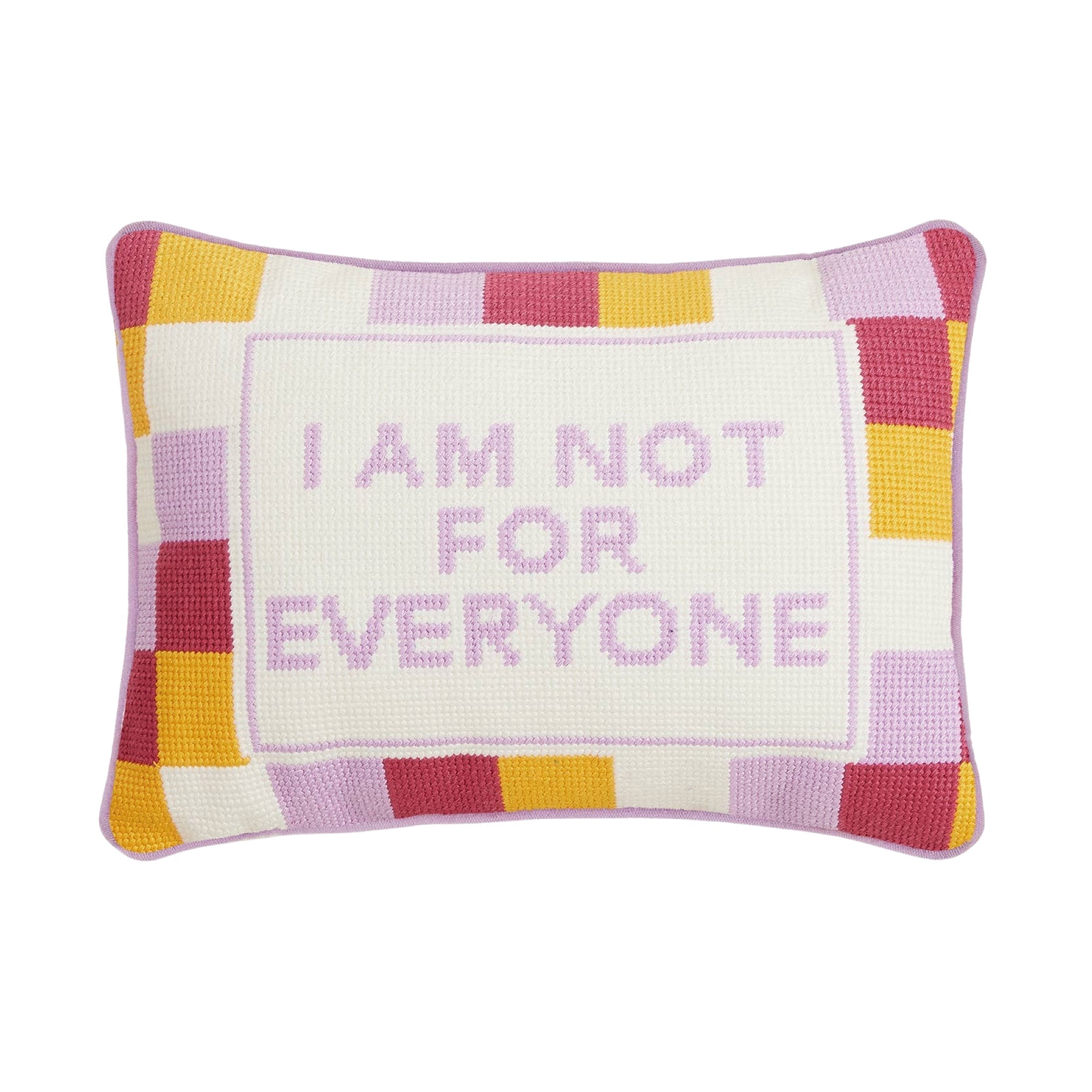 Not For Everyone Embroidered Pillow - bubblegum market