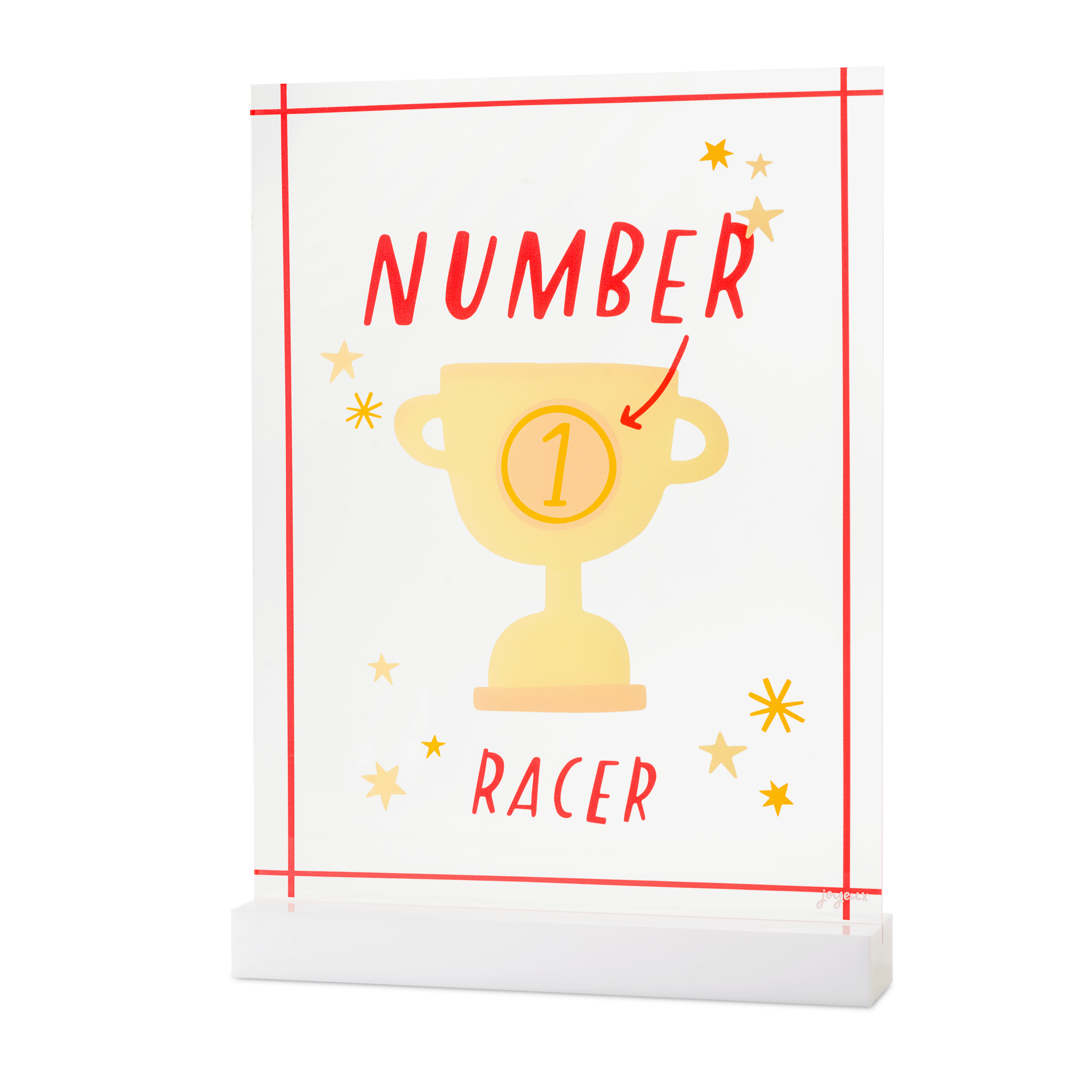 NUMBER 1 RACER Acrylic Table Sign - bubblegum market