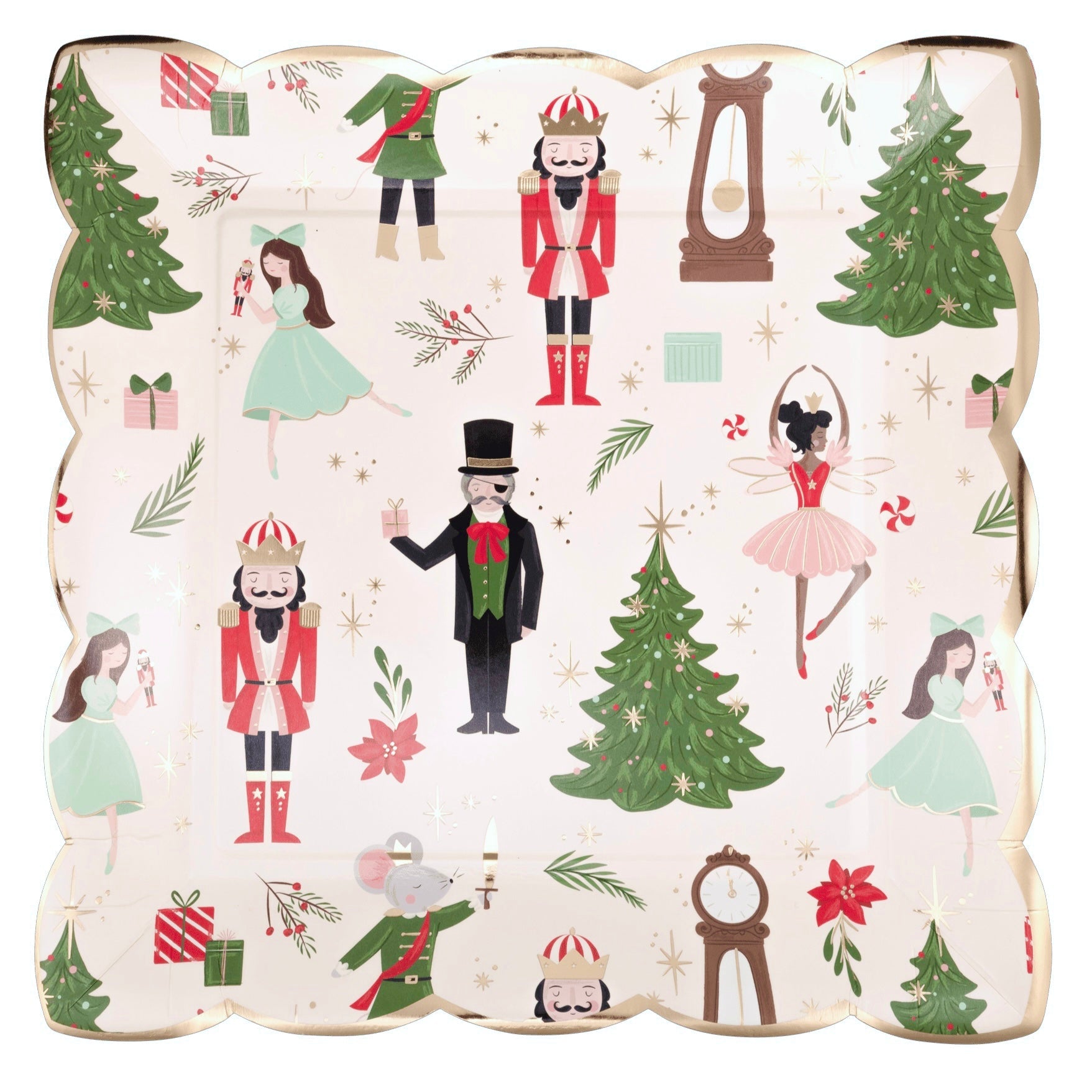 Nutcracker Pattern Plates 10" - bubblegum market