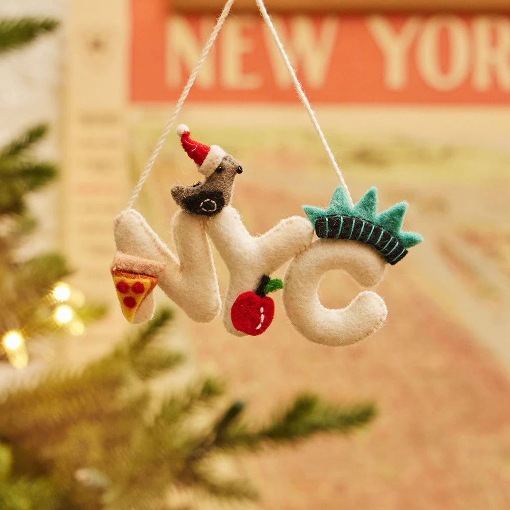 NYC Icons Felt Ornament 4.5" - bubblegum market