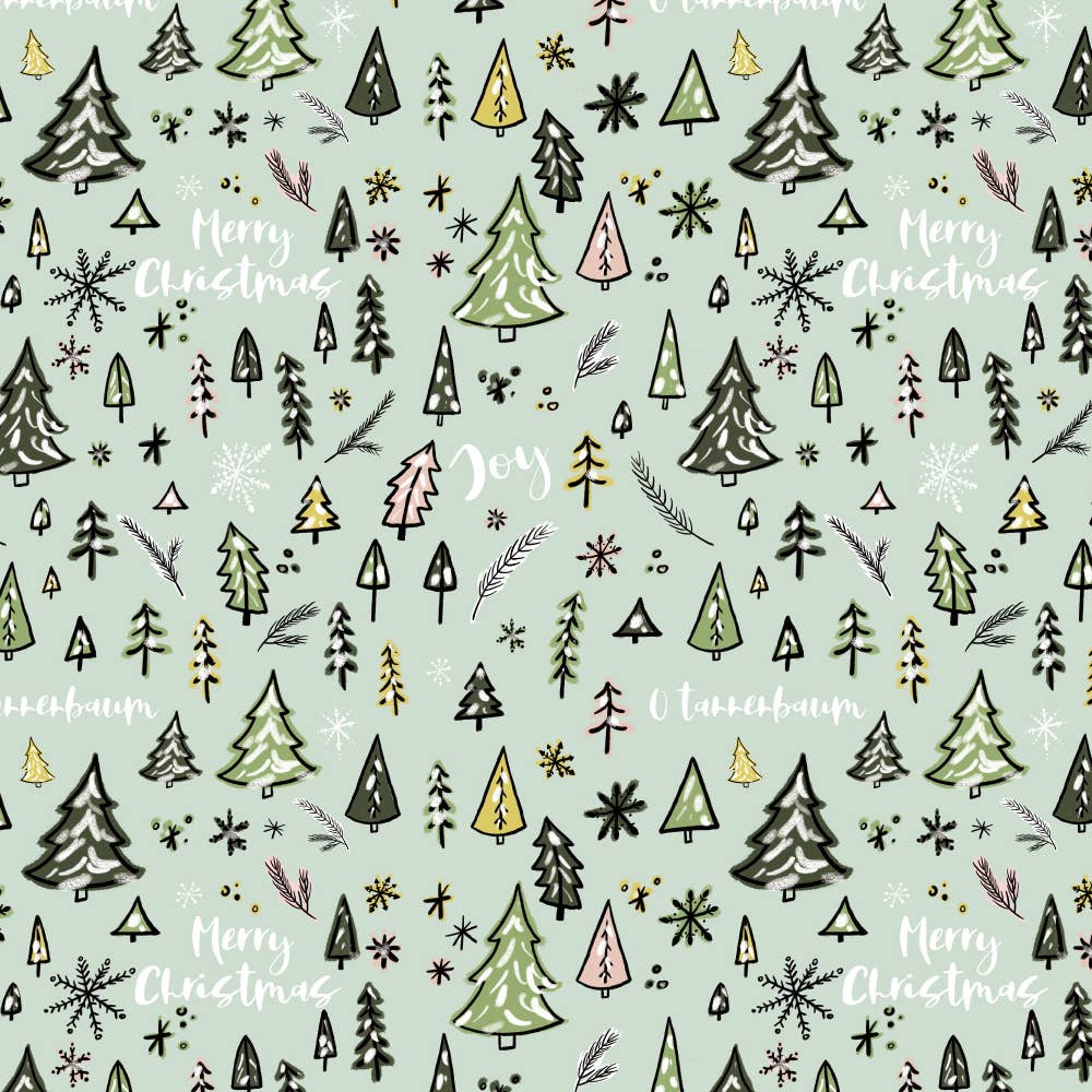 O' Christmas Tree Wrapping Paper Sheet - bubblegum market