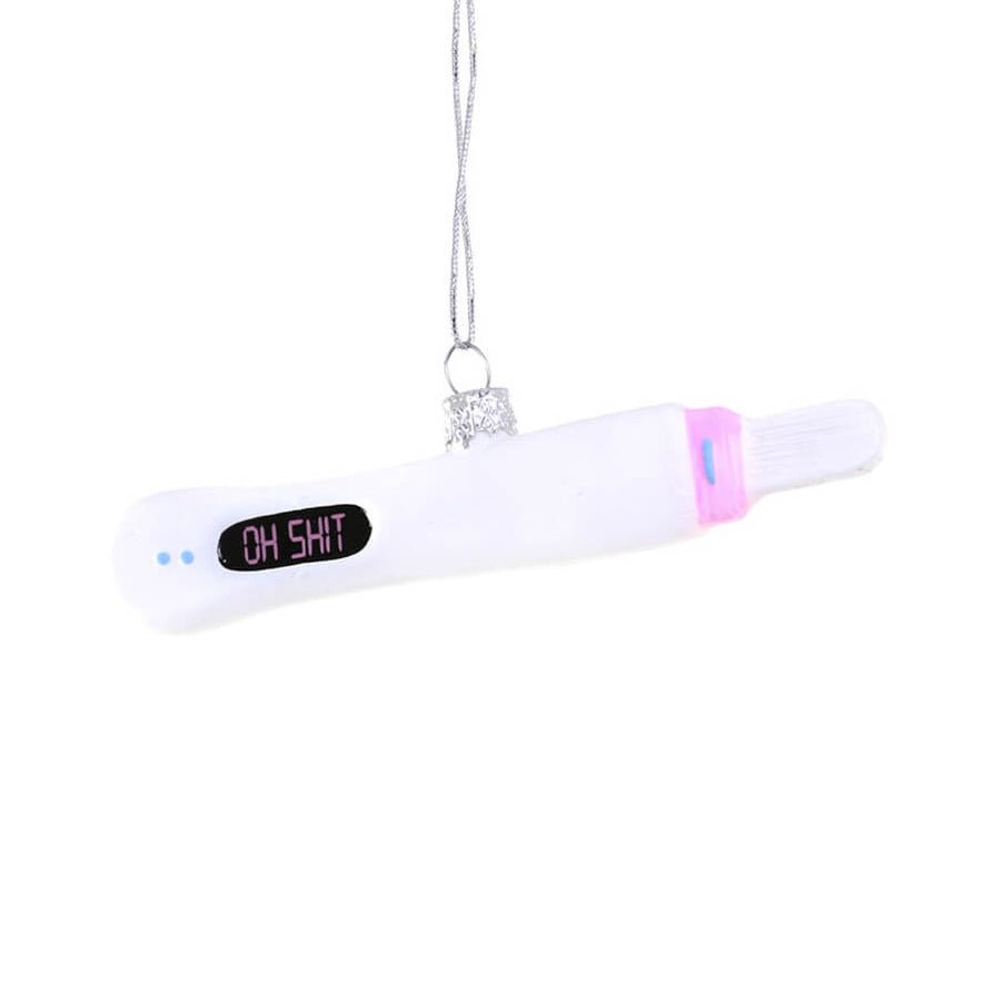 Oh Shit Pregnancy Test Ornament 4.25" - bubblegum market