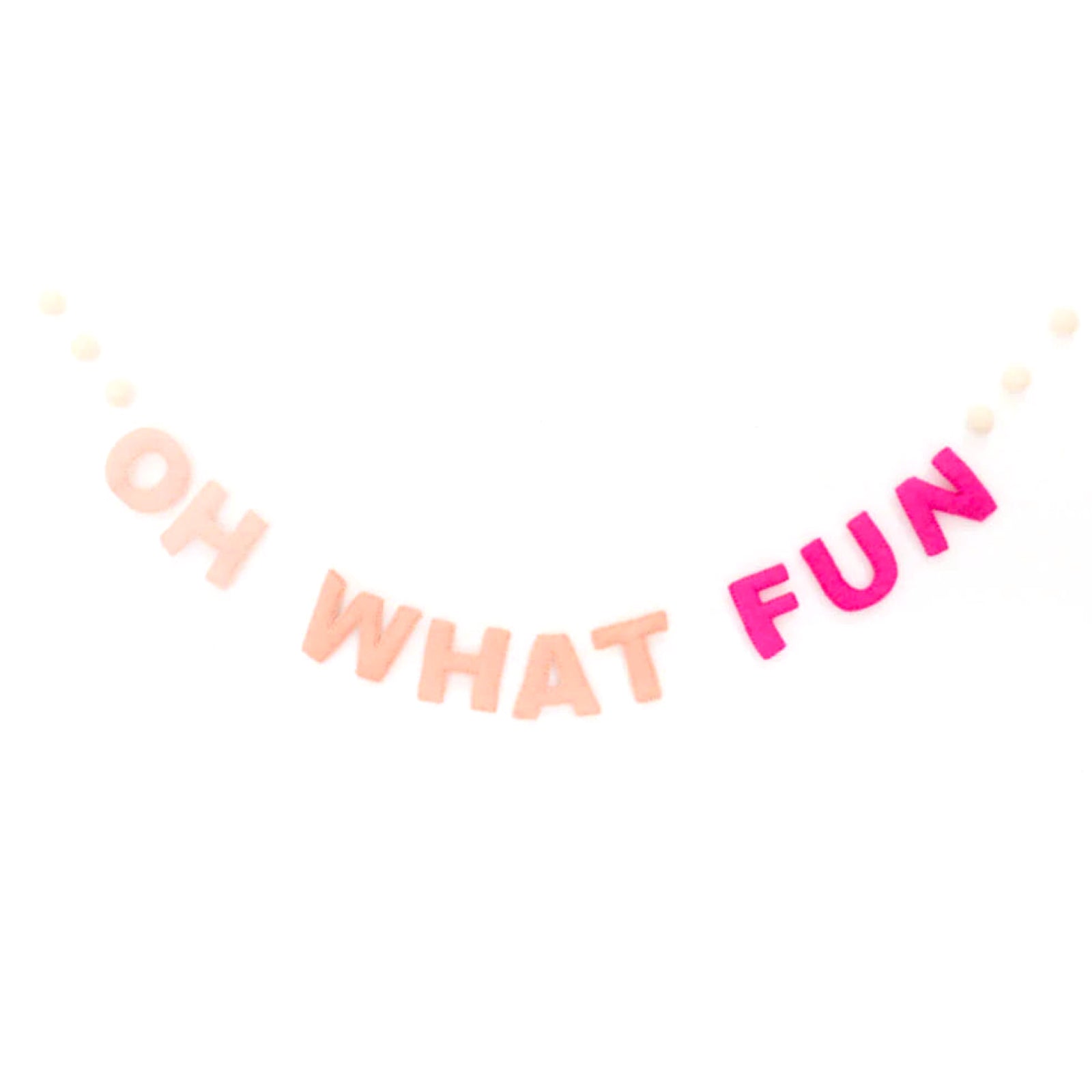 OH WHAT FUN Felt Holiday Garland - bubblegum market